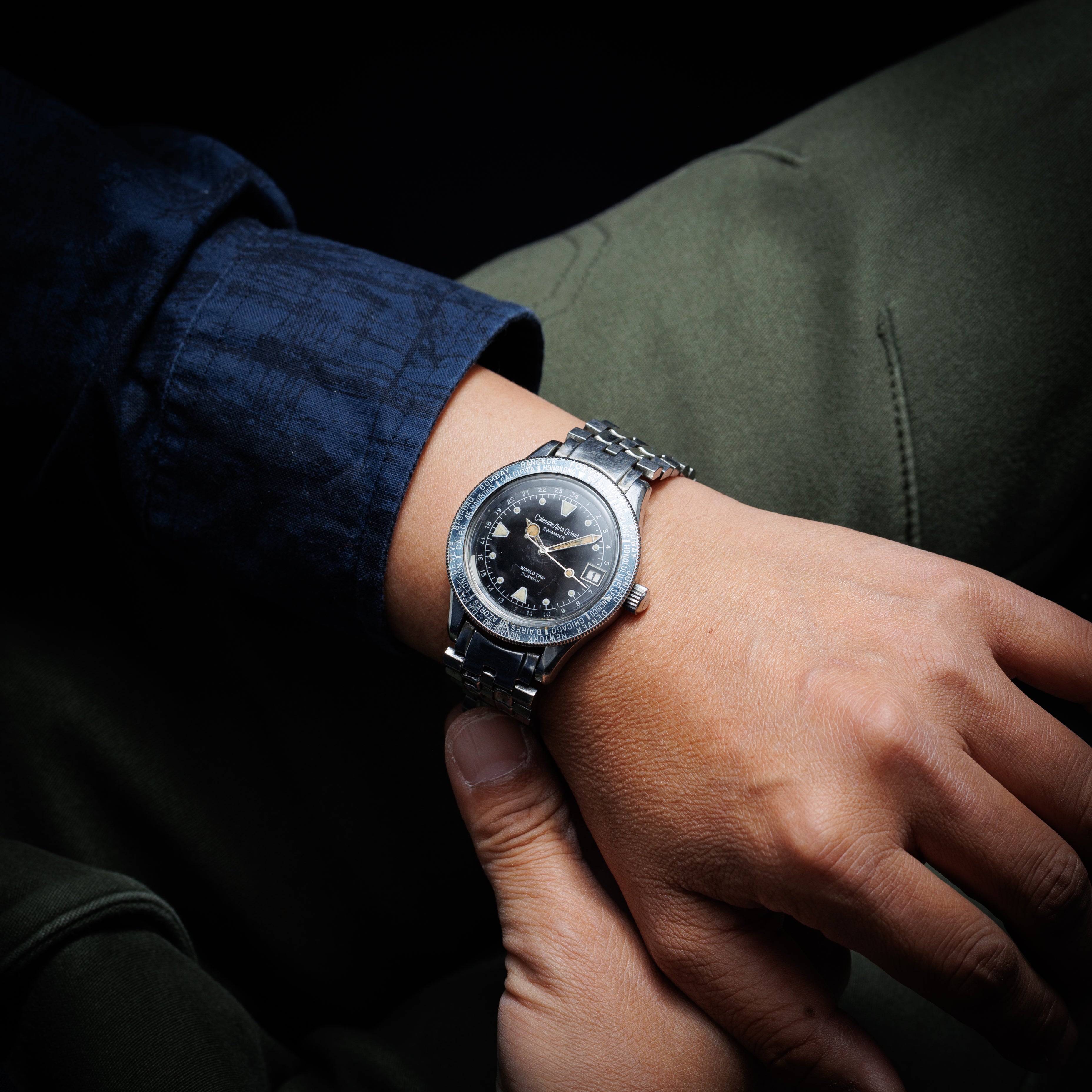 オリエント 1960年代製 カレンダー オート オリエント スイマー ワールドトリップ