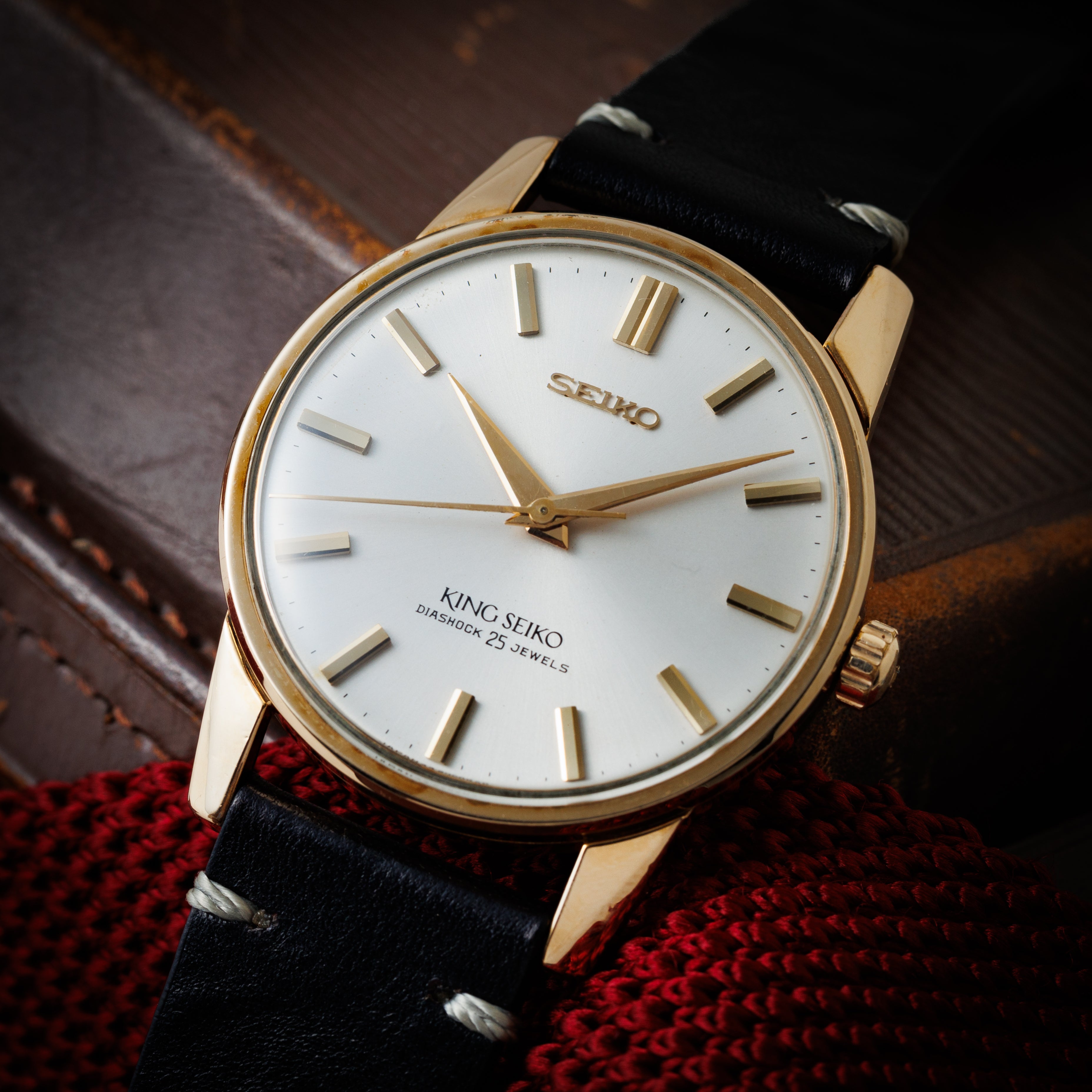 キングセイコー 1964年製 AGFケース Ref.44‐2000 盾メダリオン ロービート手巻きノンデイト 44KS