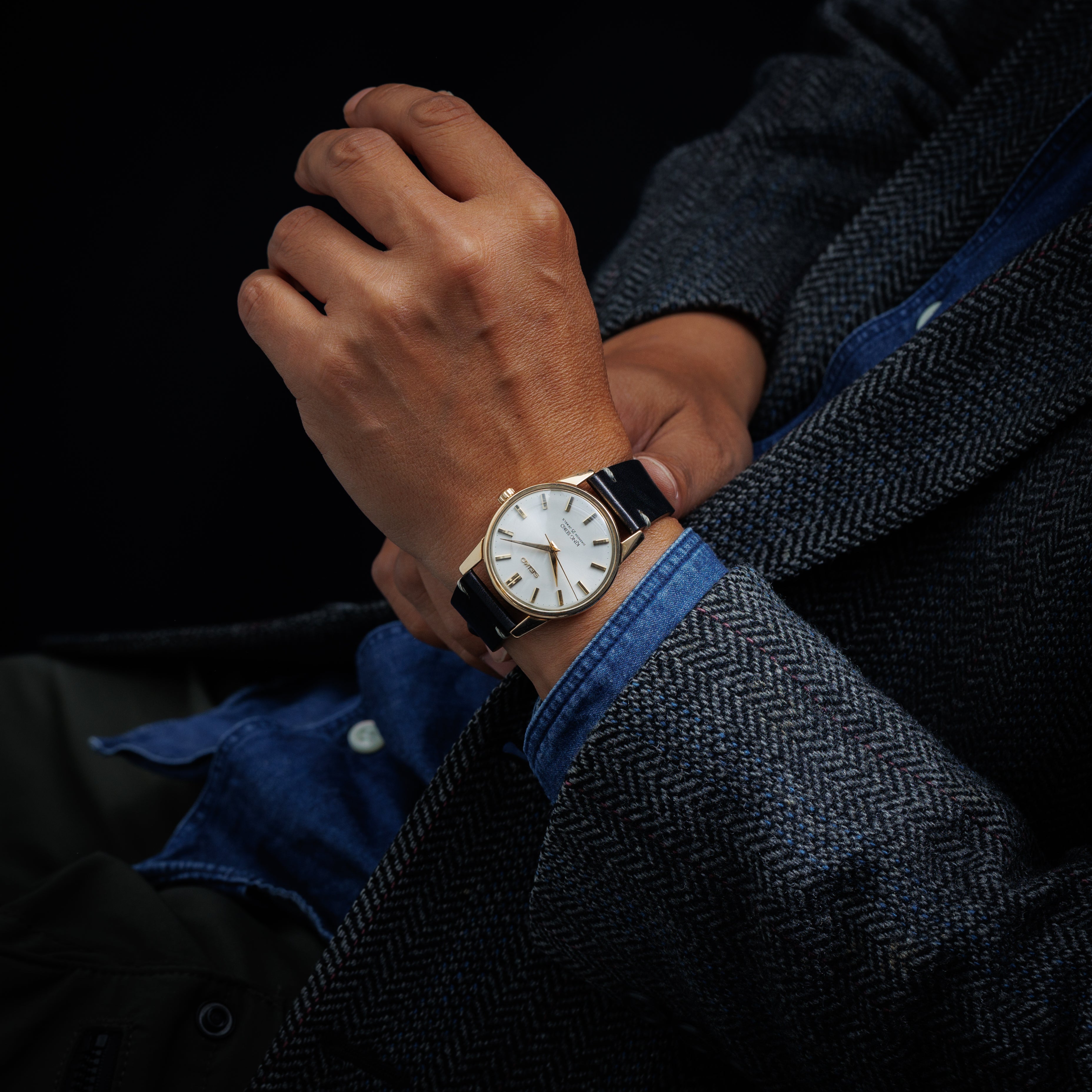 キングセイコー 1964年製 AGFケース Ref.44‐2000 盾メダリオン ロービート手巻きノンデイト 44KS