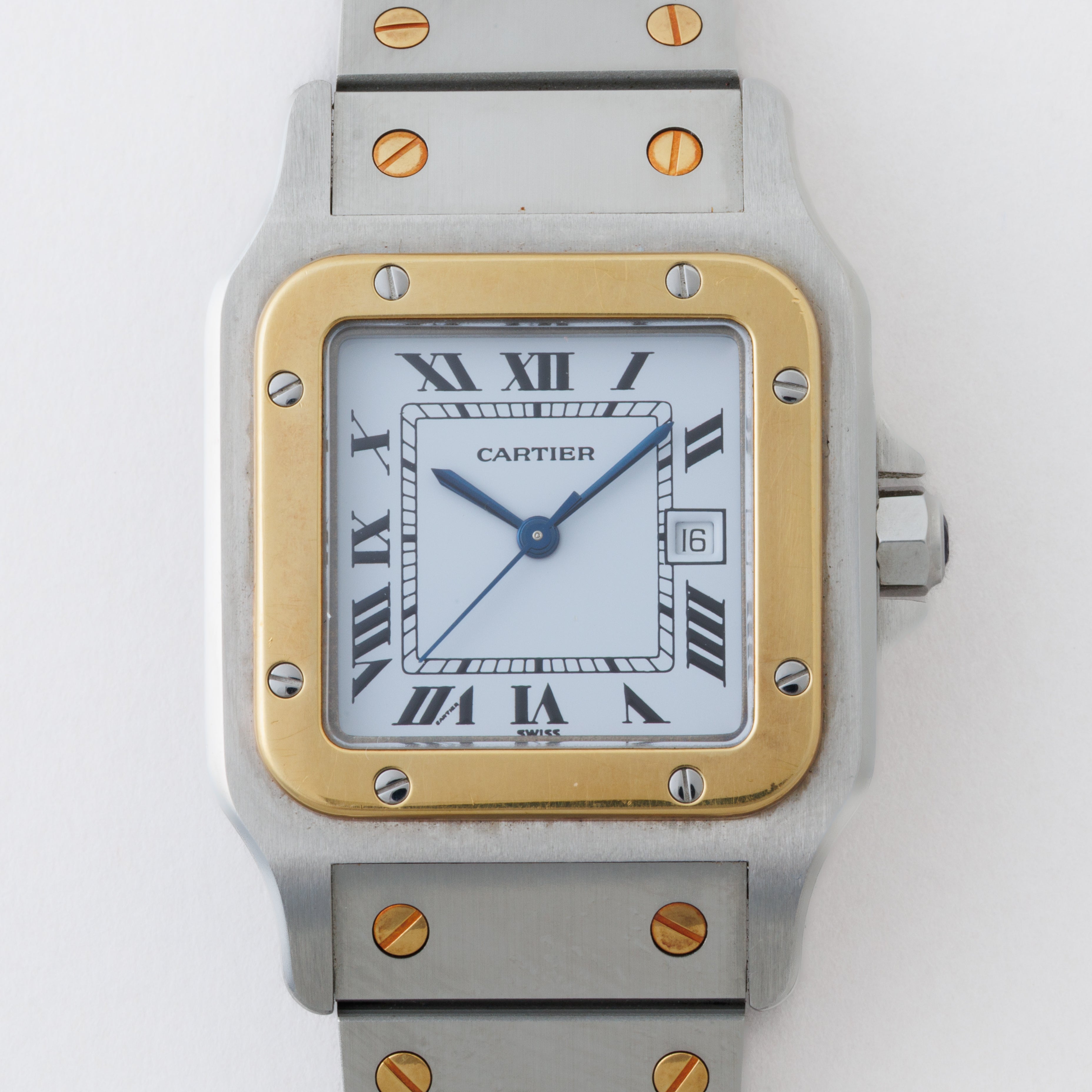 カルティエ サントス LMサイズ コンビ 自動巻き 箱付き