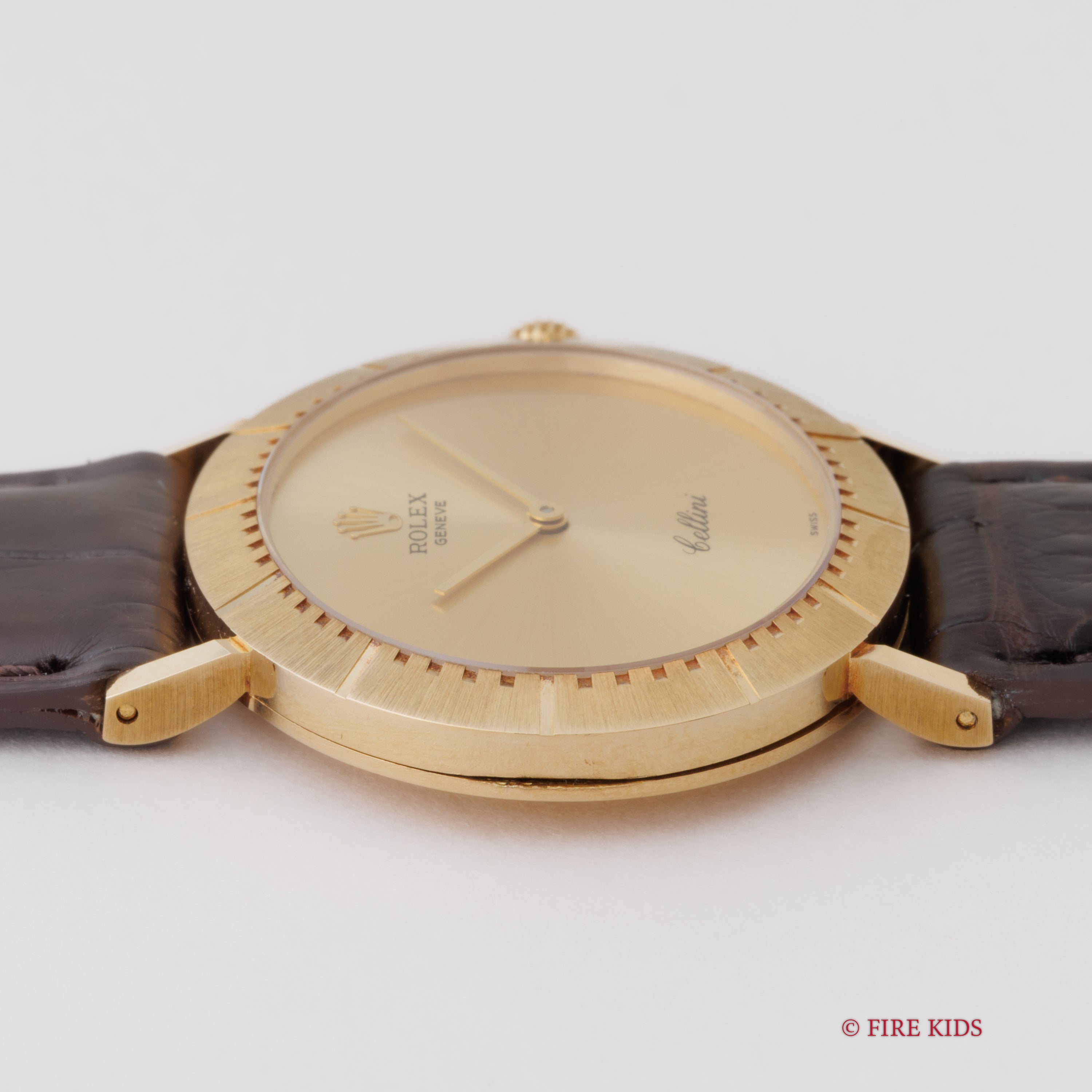 ロレックス チェリーニ 18金無垢 1990~91年製 オーバル型 手巻き Ref.4083 純正金無垢王冠尾錠