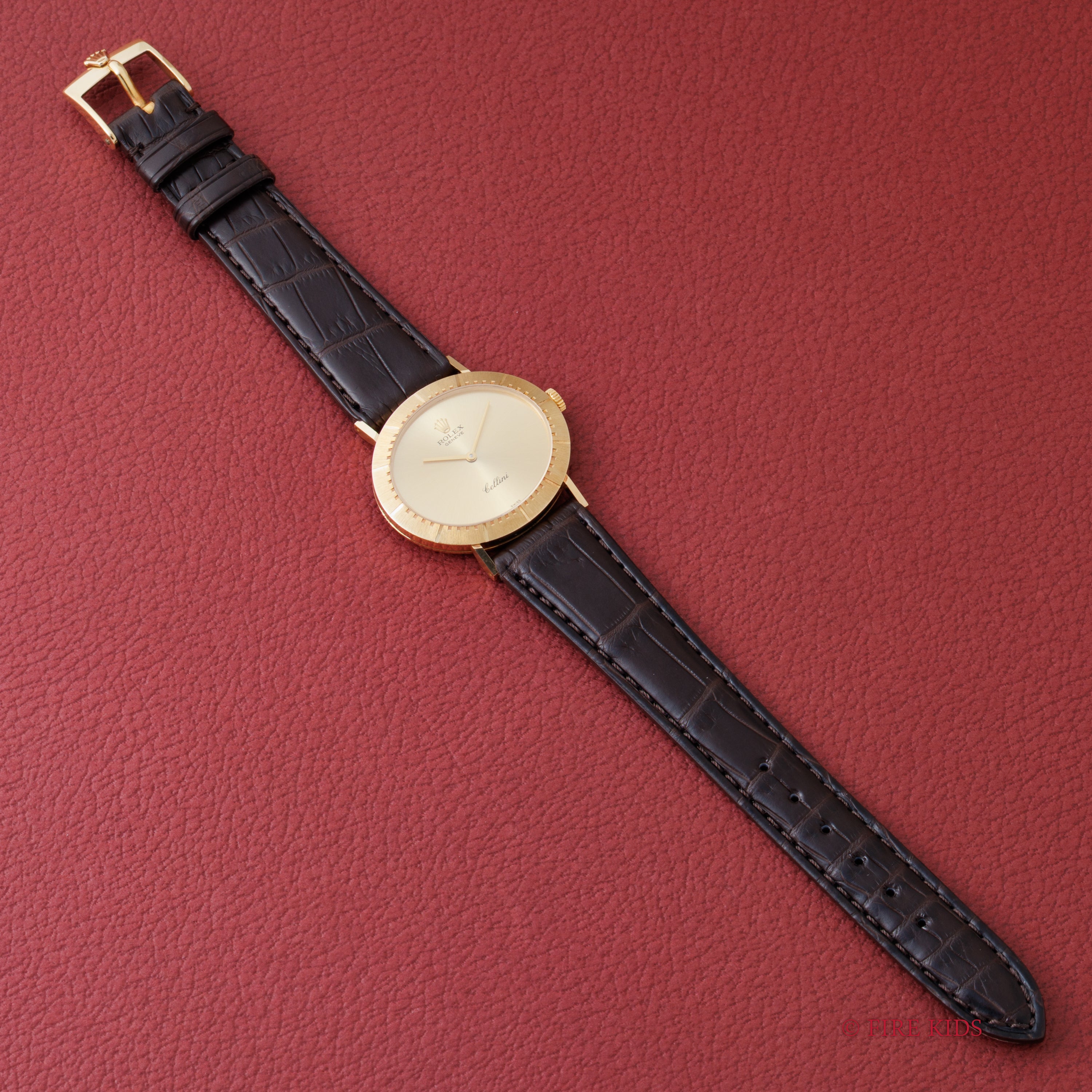 ロレックス チェリーニ 18金無垢 1990~91年製 オーバル型 手巻き Ref.4083 純正金無垢王冠尾錠