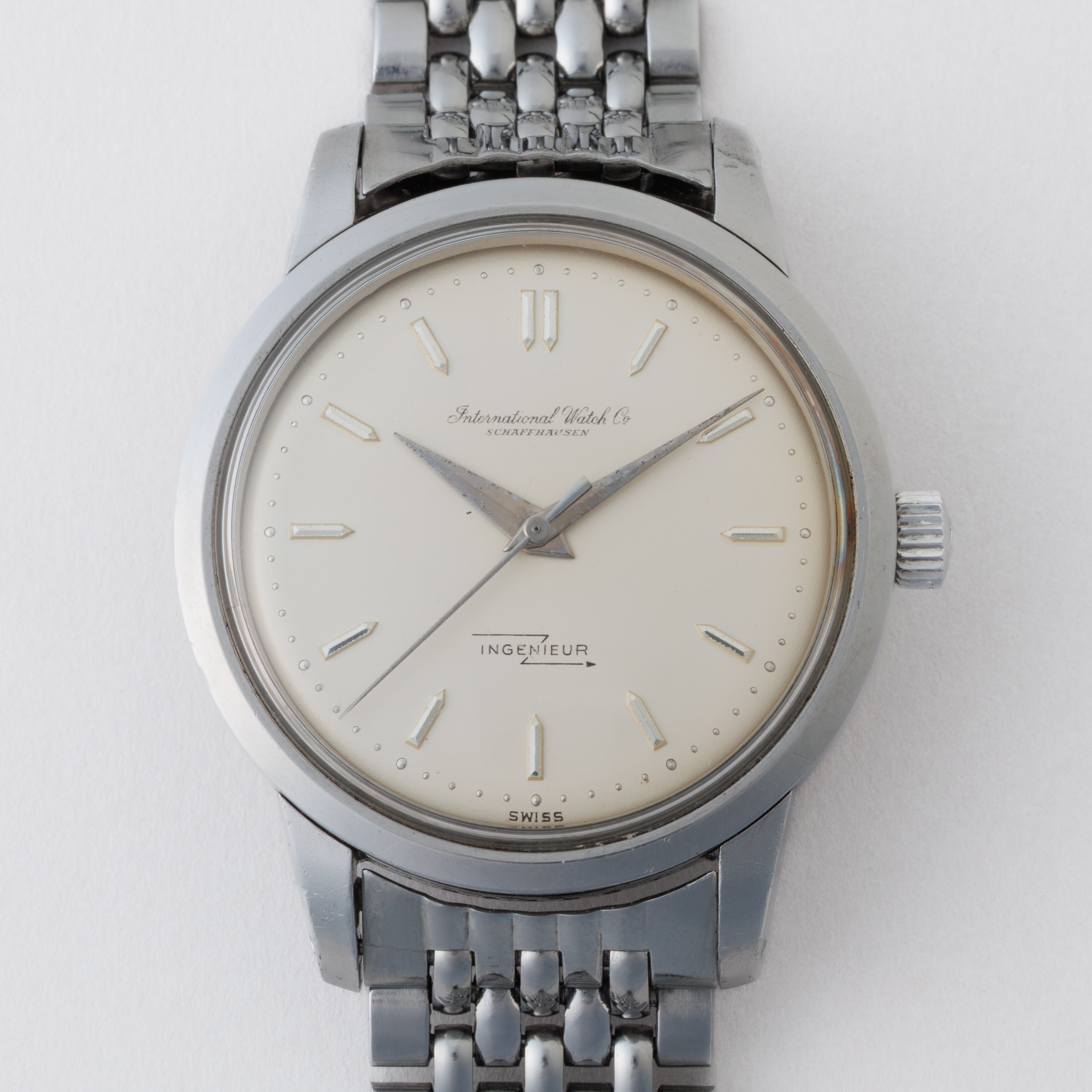 IWC インヂュニア ノンデイト 1960年製(昭和35年製) 純正ゲイフレアーブレス付き