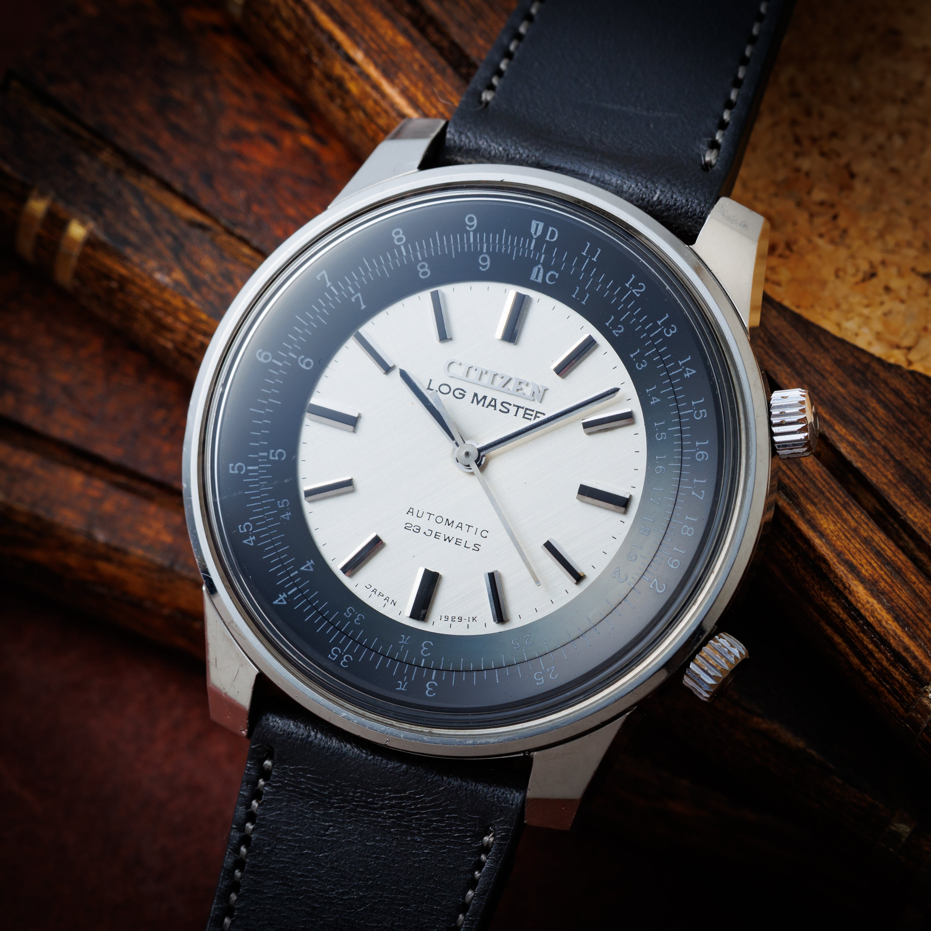 シチズン ログマスター 1968年製 回転計算尺 自動巻 AUOS52401-TA