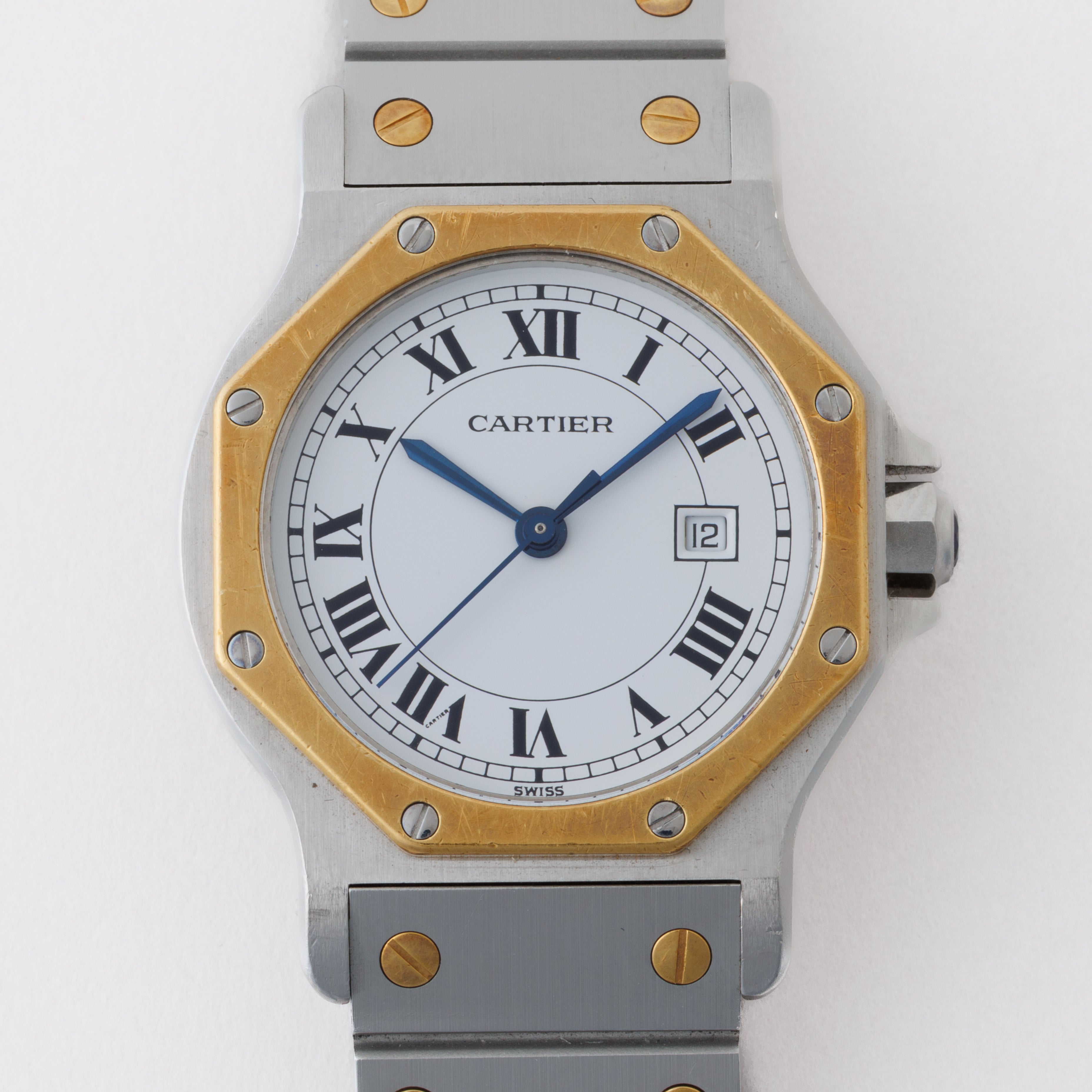 カルティエ サントス オクタゴン LMサイズ コンビ 自動巻