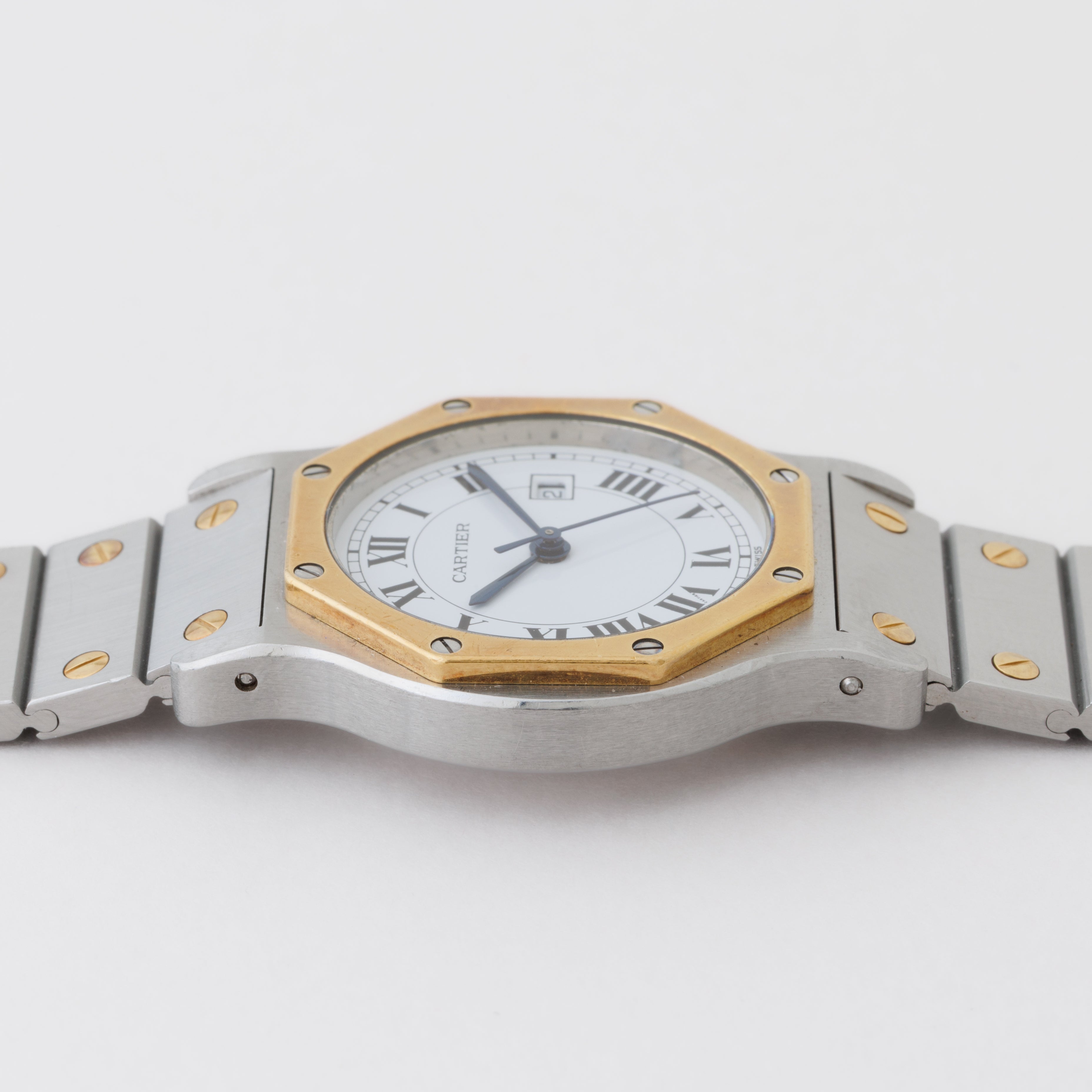 カルティエ サントス オクタゴン LMサイズ コンビ 自動巻