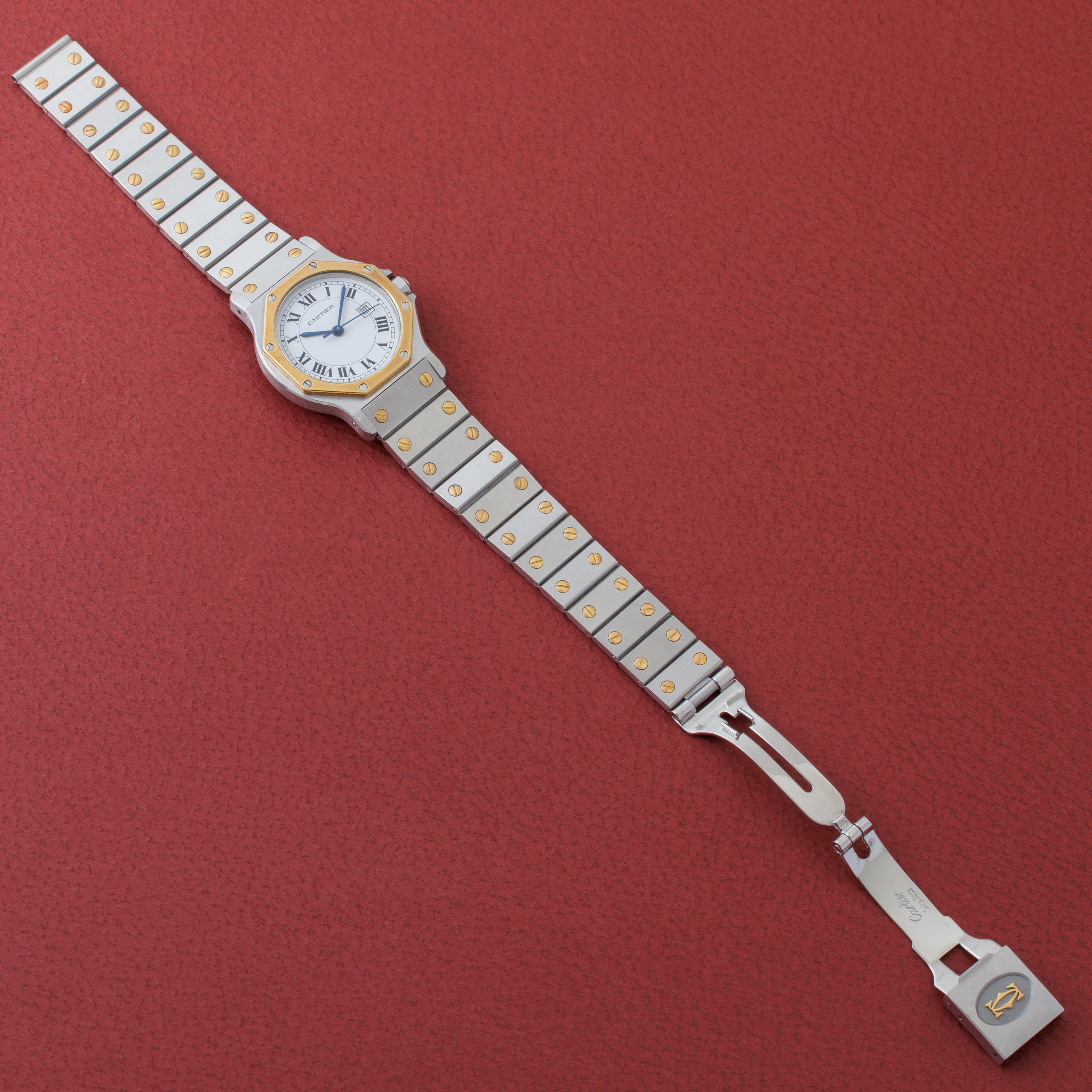 カルティエ サントス オクタゴン LMサイズ コンビ 自動巻