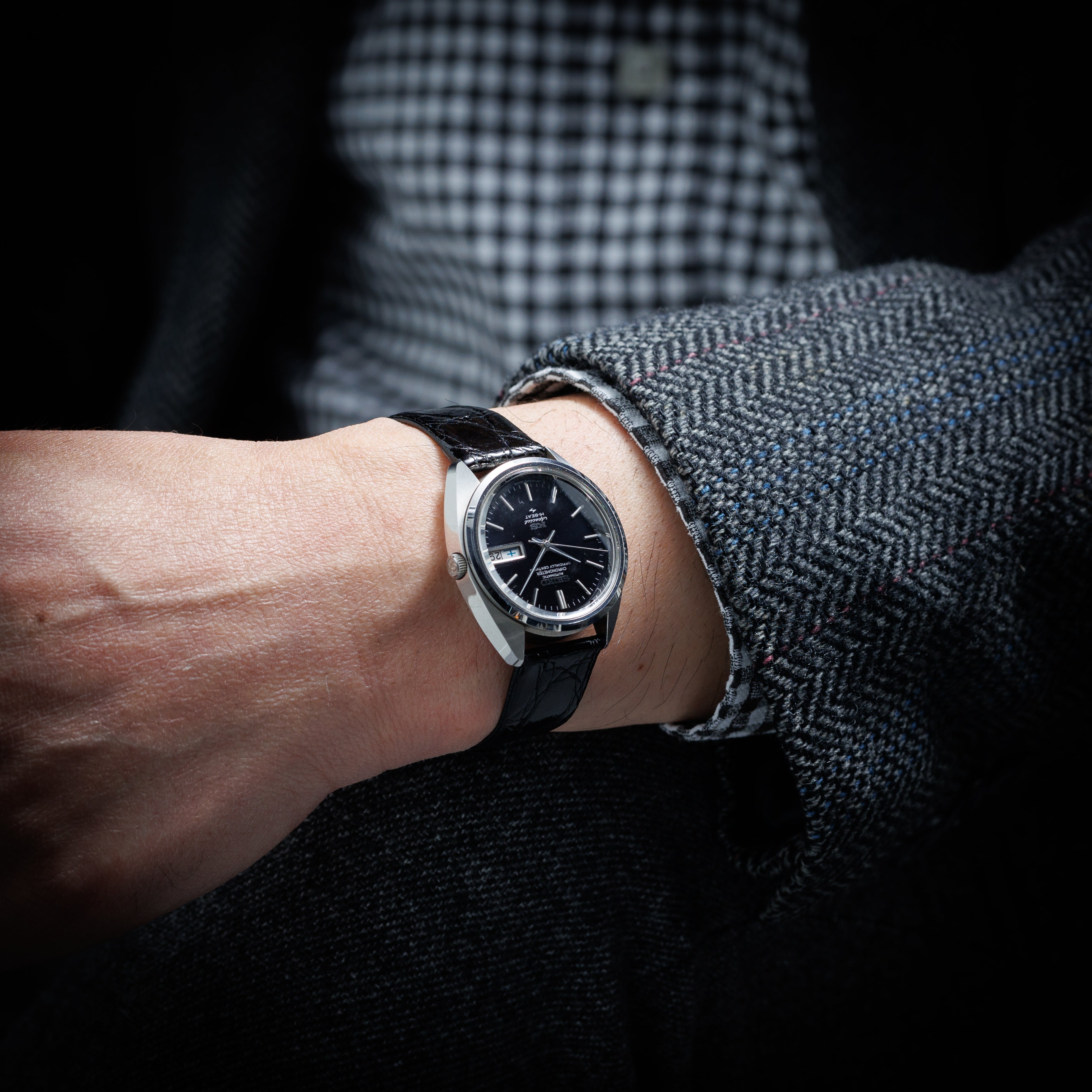 キングセイコー クロノメーター スペシャル 1972年製 ブラックダイヤル Ref.5246-6000 52KS 純正尾錠付き