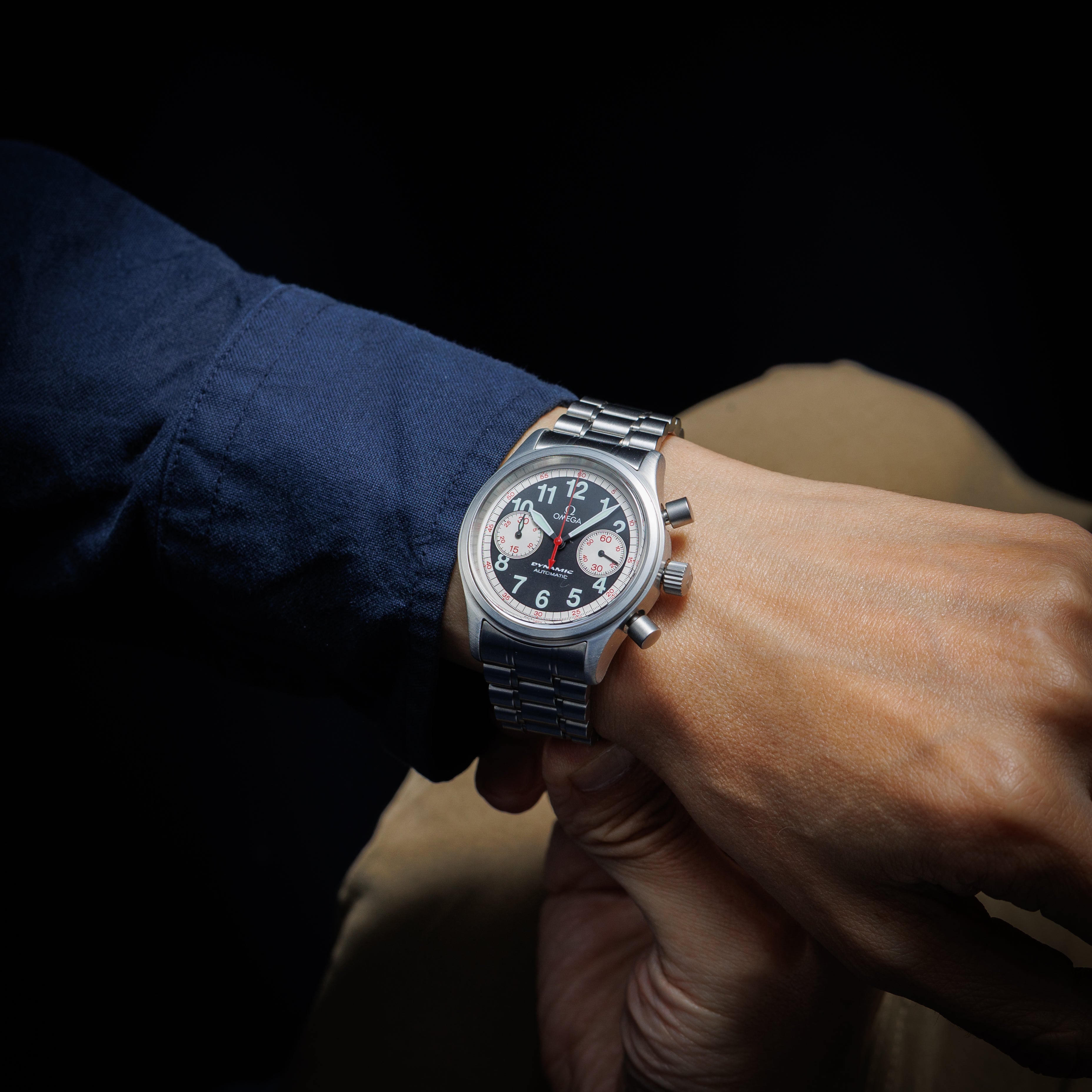 オメガ ダイナミッククロノ タルガフローリオ 1973本限定 自動巻き 1999年製 箱、ギャラ付き