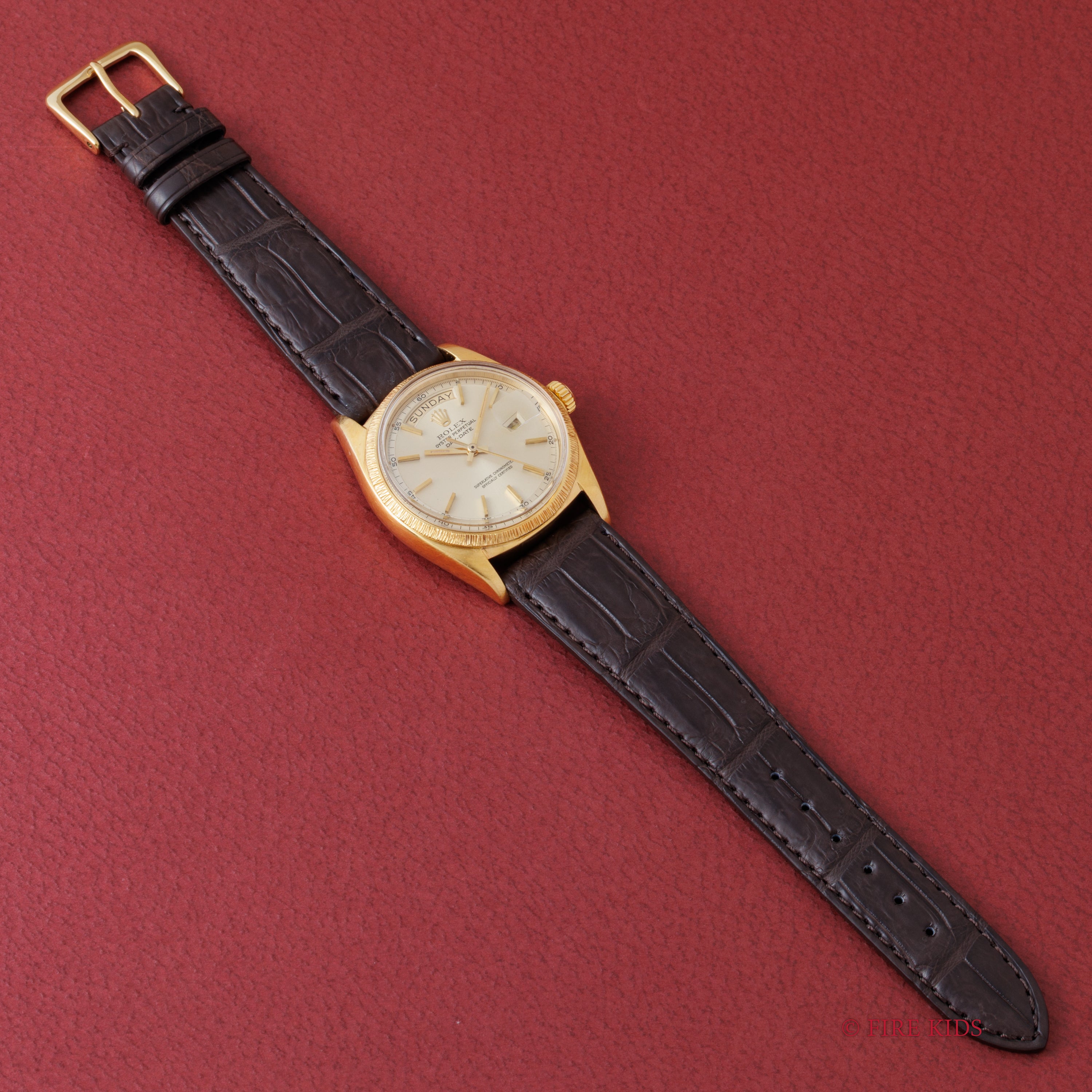 ロレックス デイデイト バークベゼル 1969年製 Ref.1807 18金無垢イエローゴールド