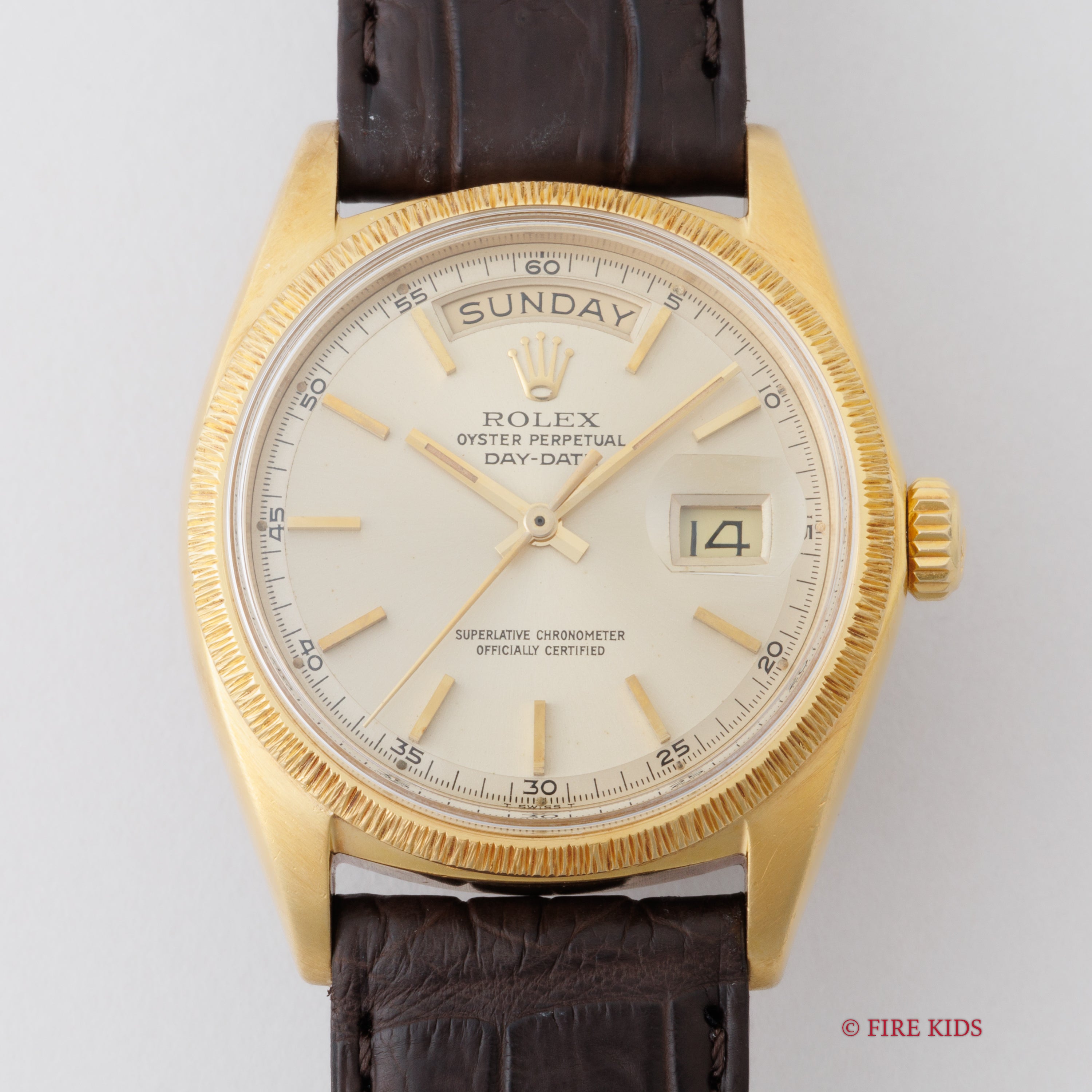 ロレックス デイデイト バークベゼル 1969年製 Ref.1807 18金無垢イエローゴールド