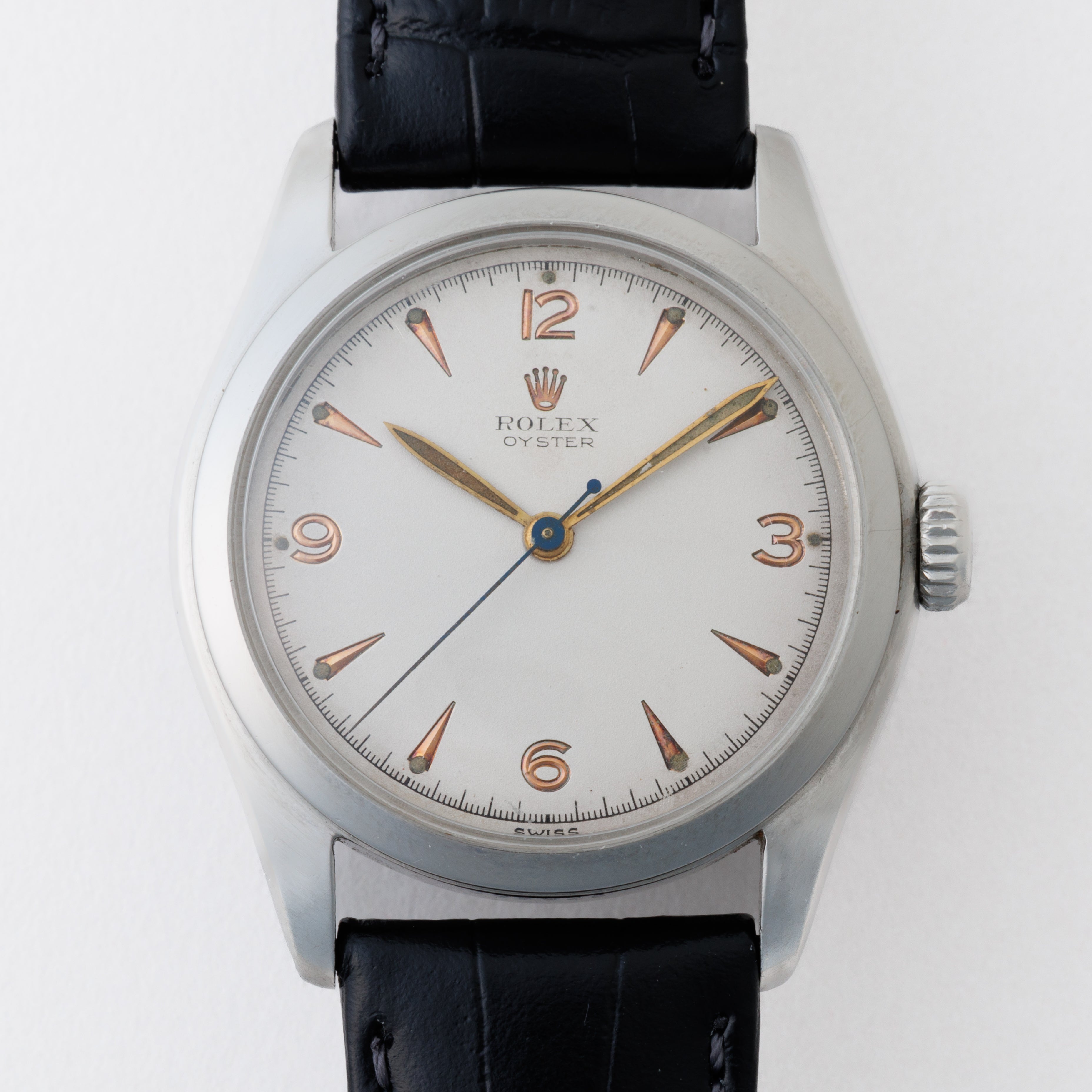 ロレックス オイスター 手巻き 1950年製 Ref.6082 彫飛びアラビアダイヤル スーパーオイスター