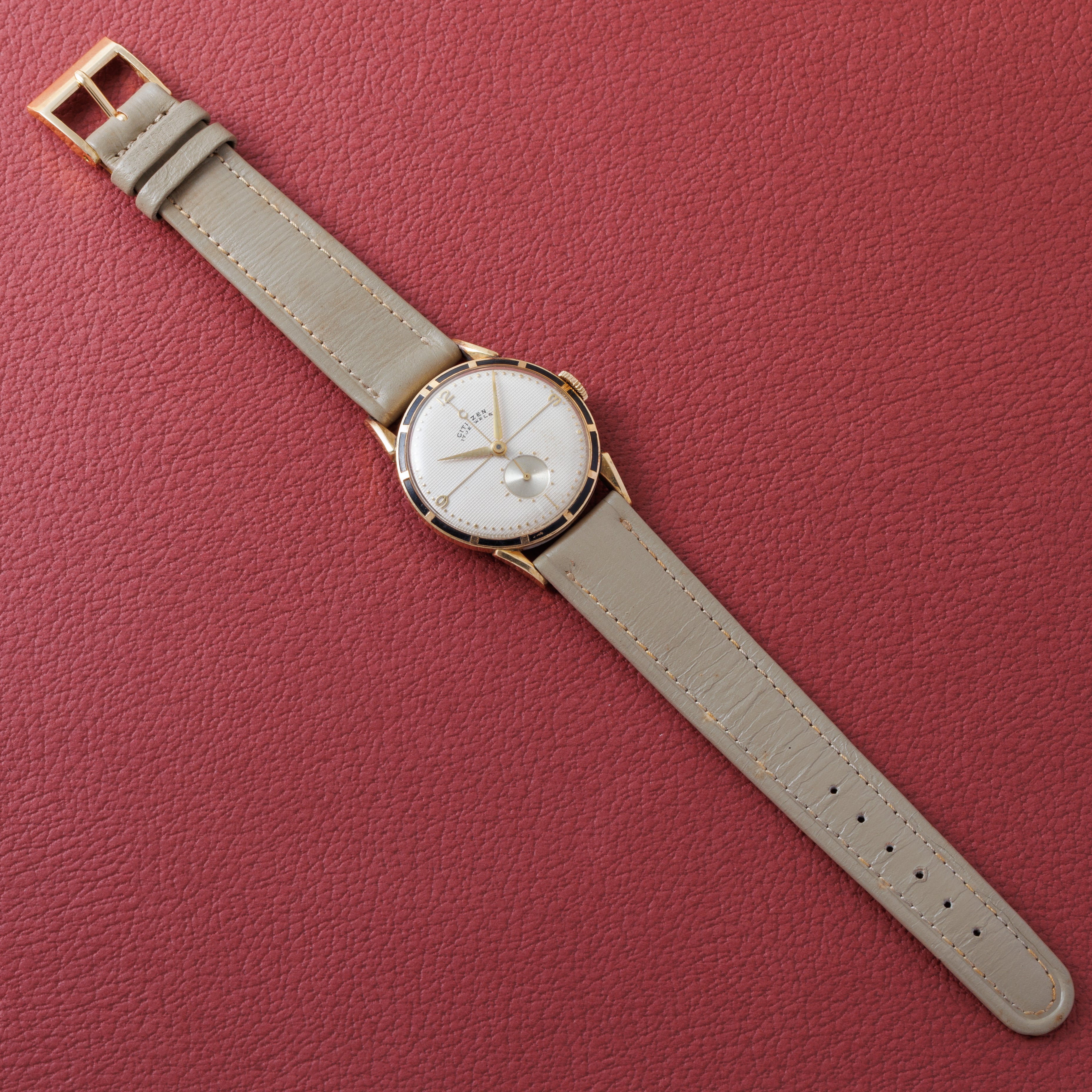 シチズン スモールセコンド 1951年製 14K金張り 純正革ベルト、純正尾錠付き