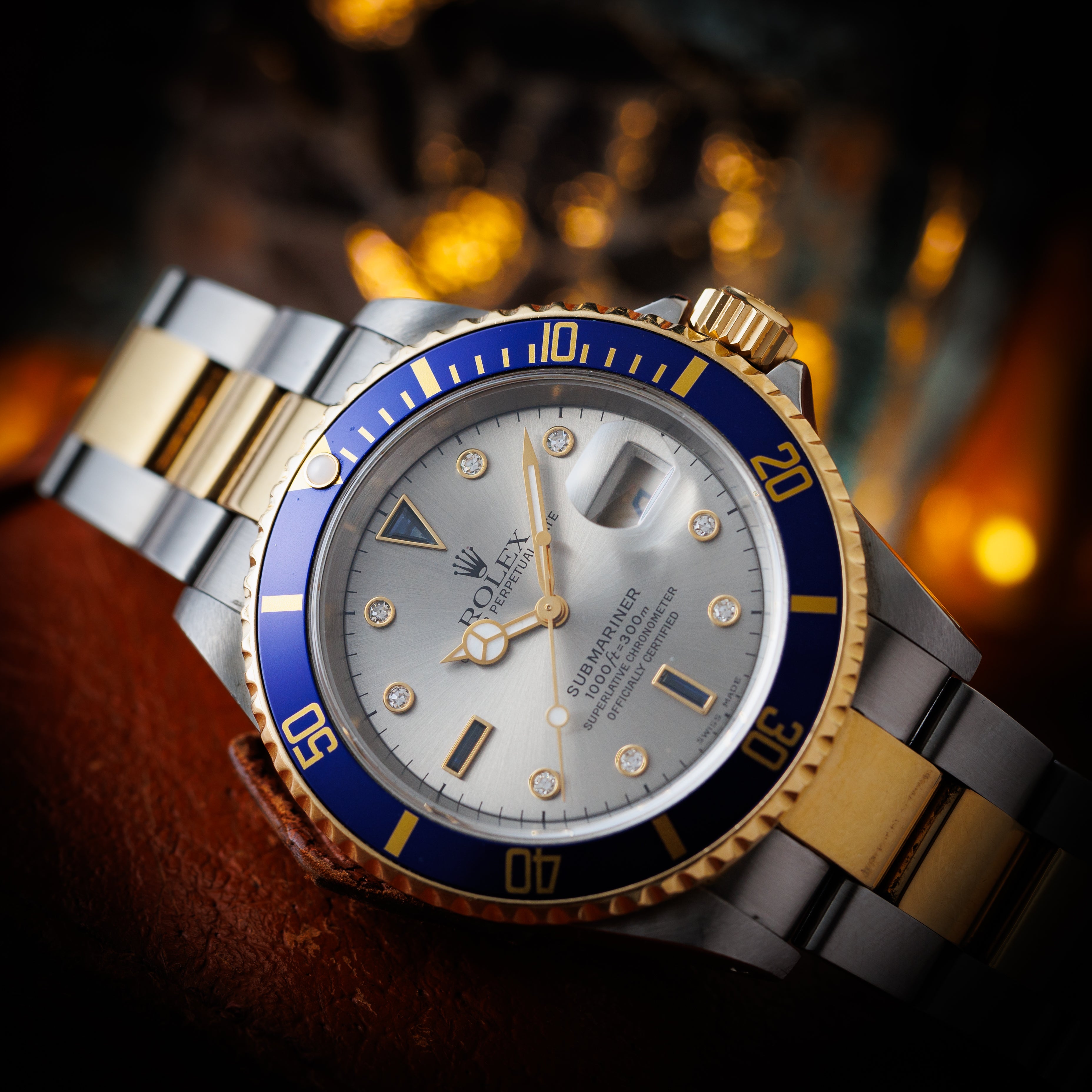 ロレックス サブマリーナー 2001年製 コンビ Ref.16613 K番 グレーダイヤル サービスギャラ付き