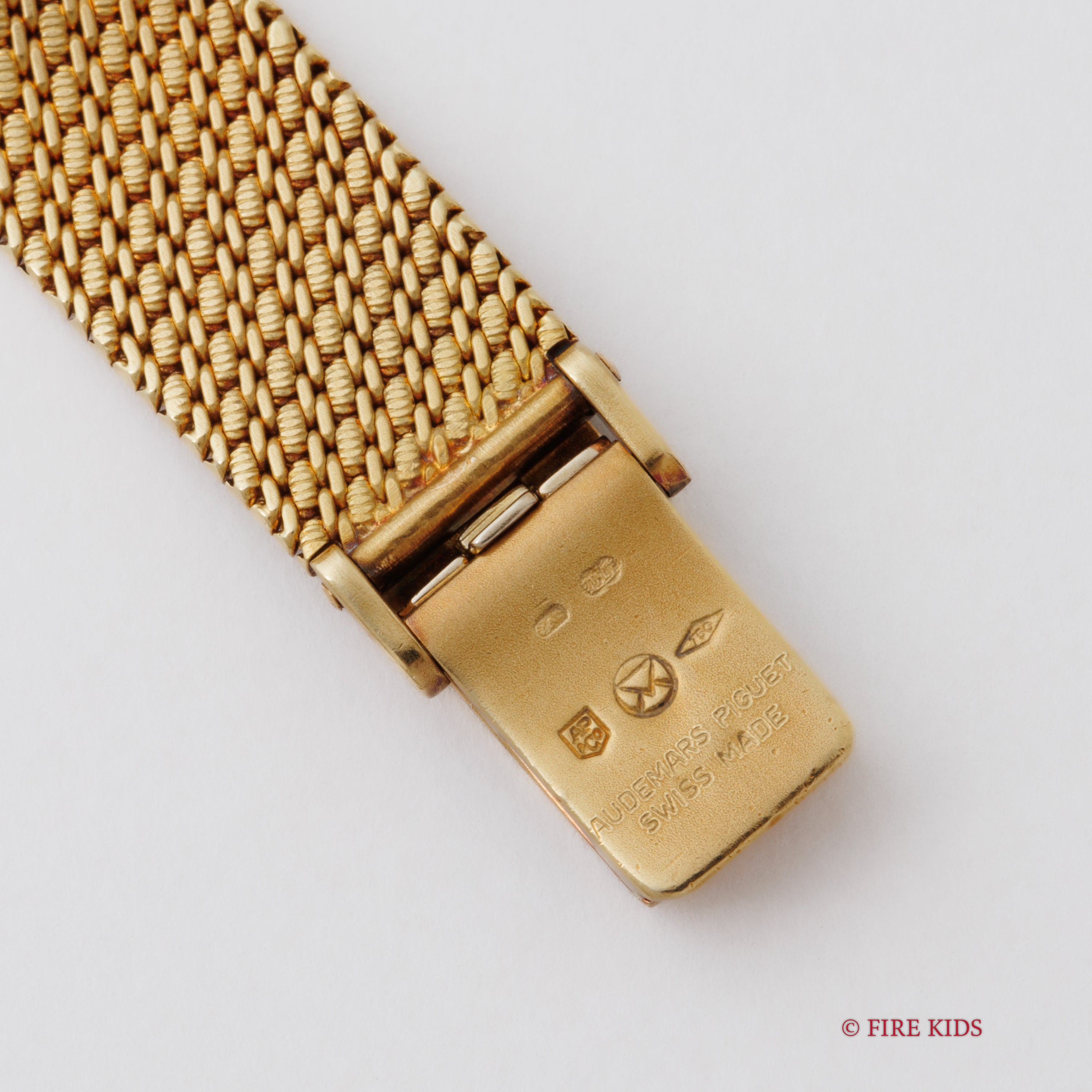 オーデマ・ピゲ 1980年代製 18金無垢イエローゴールド レディース ダイヤ 純正金無垢ブレス、箱、ギャラ付き