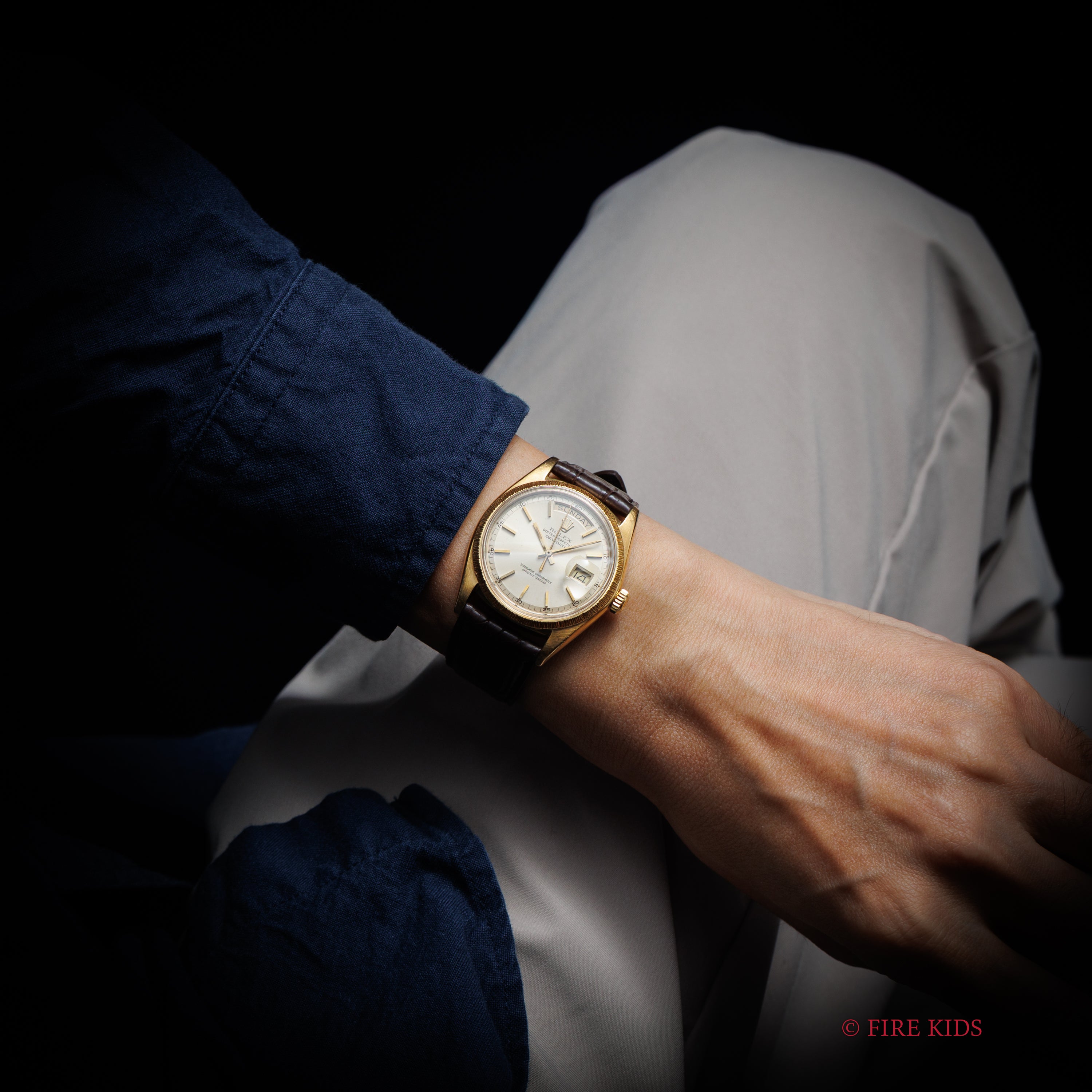 ロレックス デイデイト バークベゼル 1969年製 Ref.1807 18金無垢イエローゴールド