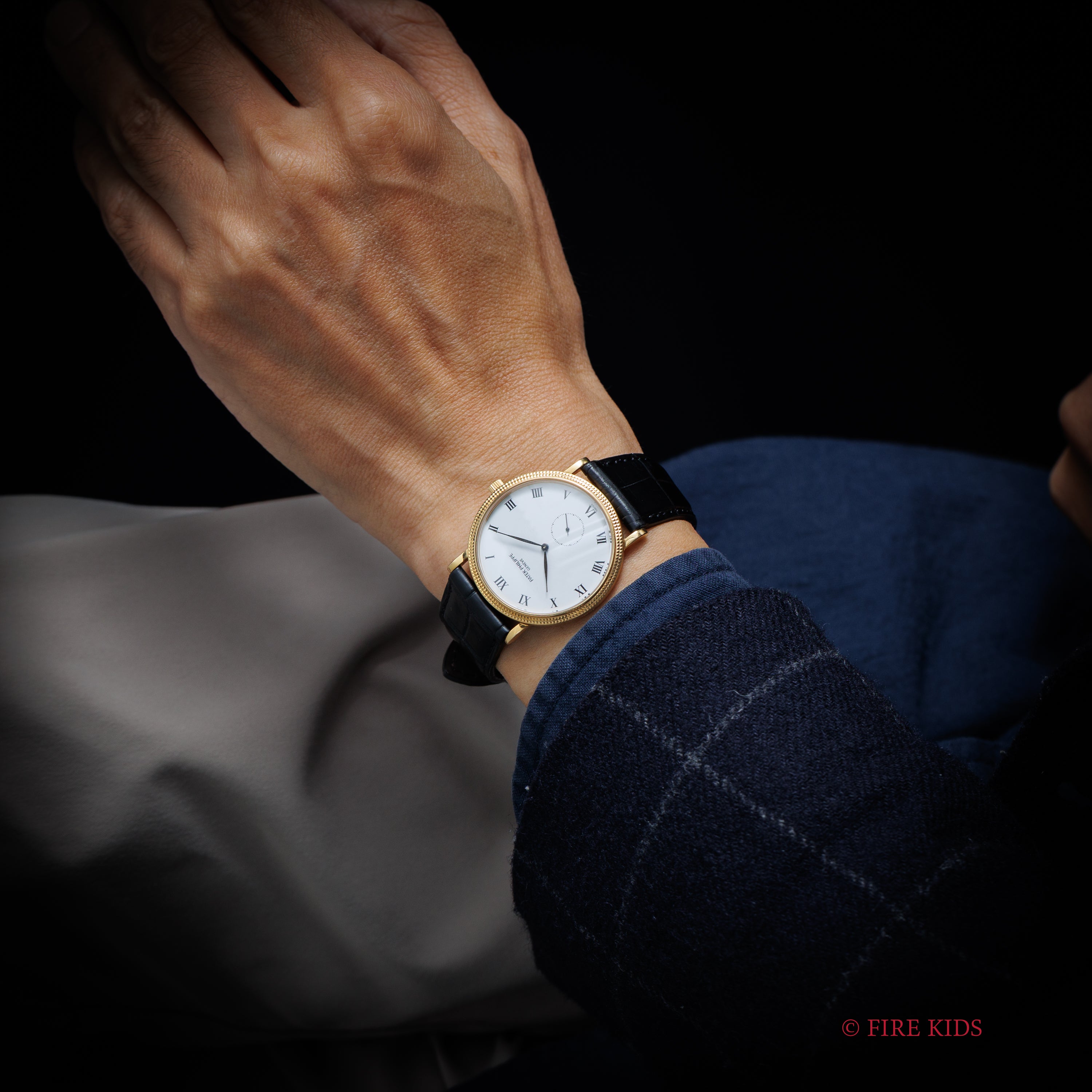 パテック・フィリップ カラトラバ ホワイトローマンダイヤル 1990年代製 手巻き Cal.215 18金無垢