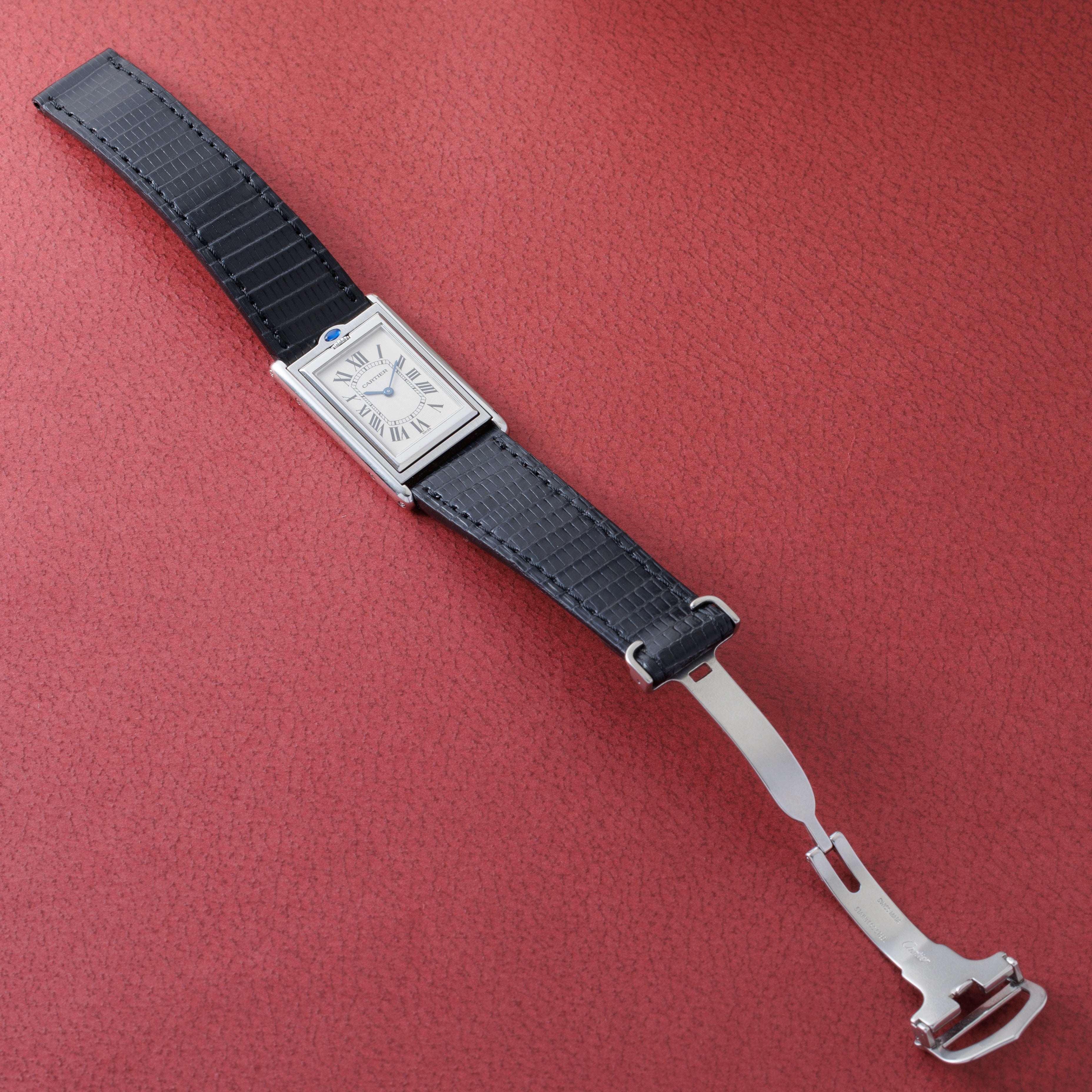 カルティエ タンク バスキュラント 1990年代後半~2000年製 Ref.W1011358 Cal.060 修理明細書、サービスケース付き