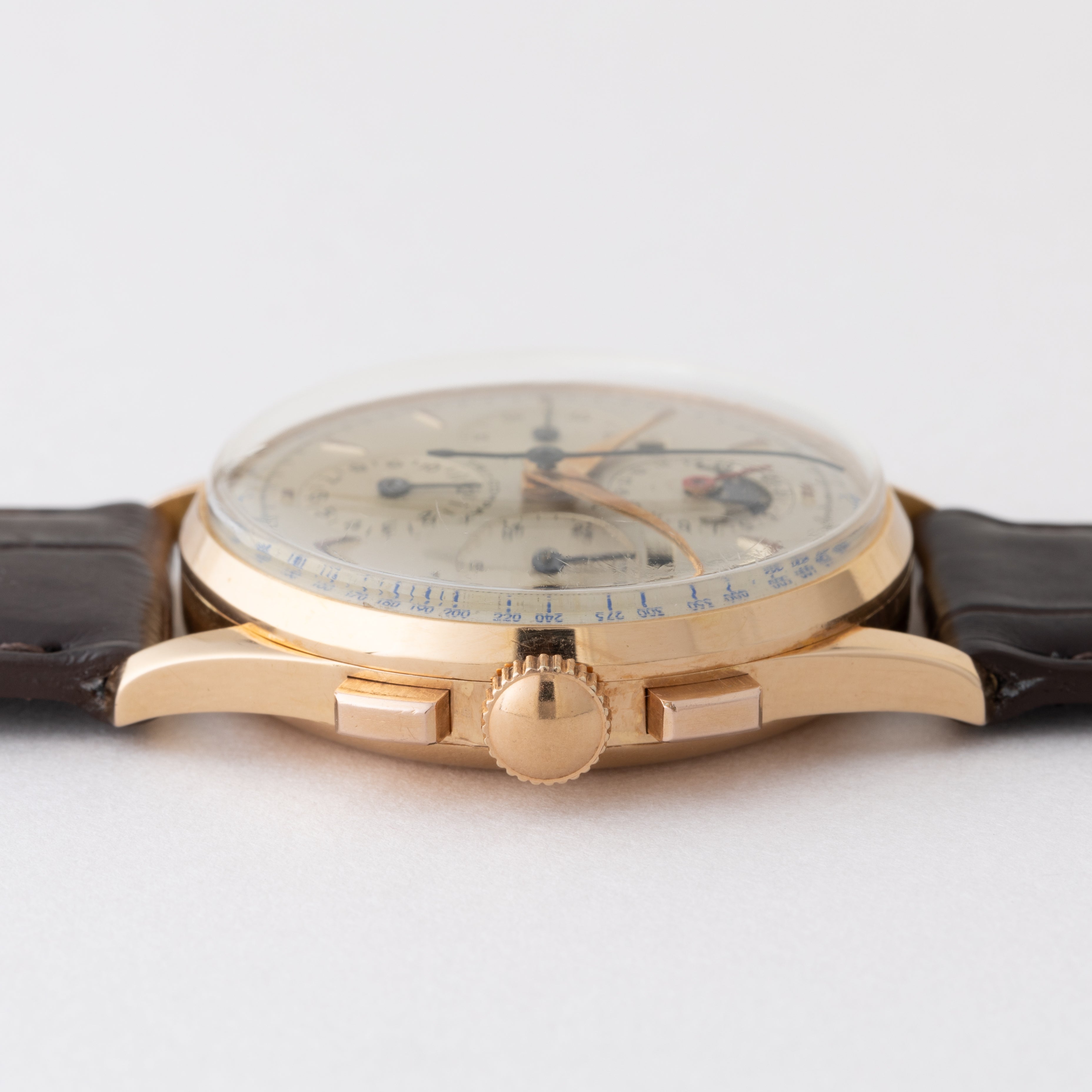 ユニバーサルジュネーブ トリコンパックス 18金無垢ピンクゴールド Cal.481 1940年代製 Ref. 12295