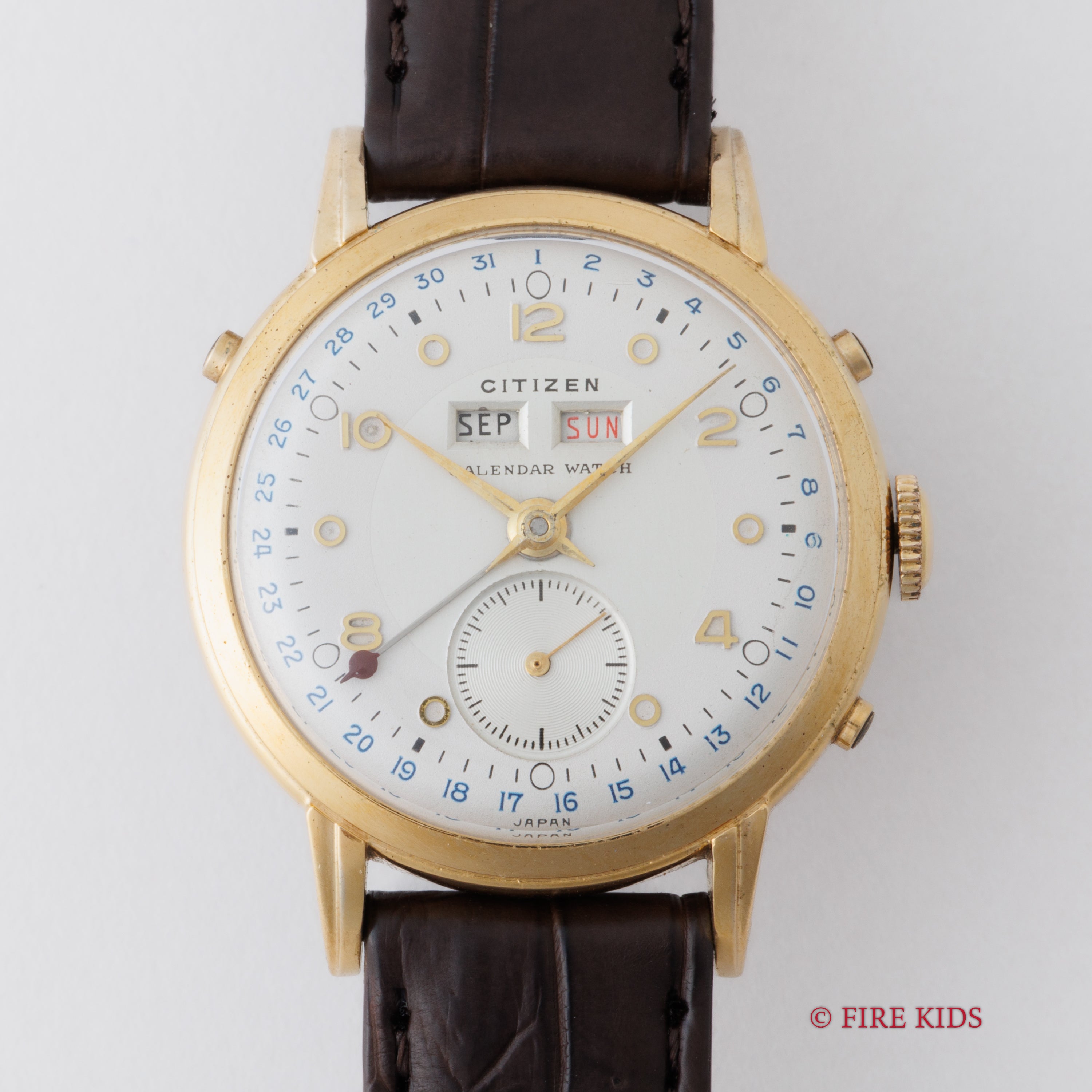シチズン カレンダーウォッチ 1950年代製 手巻き トリプルカレンダー
