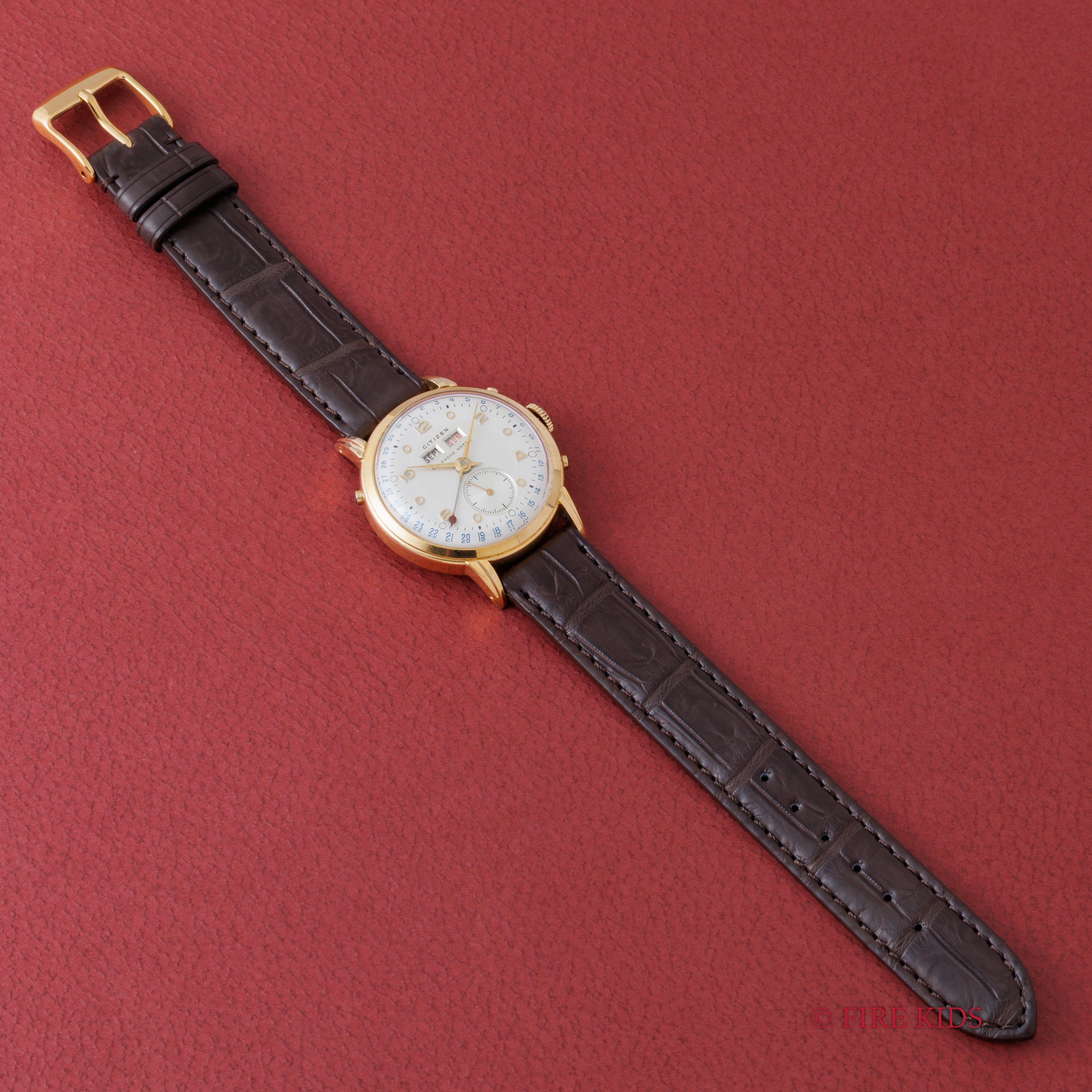 シチズン カレンダーウォッチ 1950年代製 手巻き トリプルカレンダー