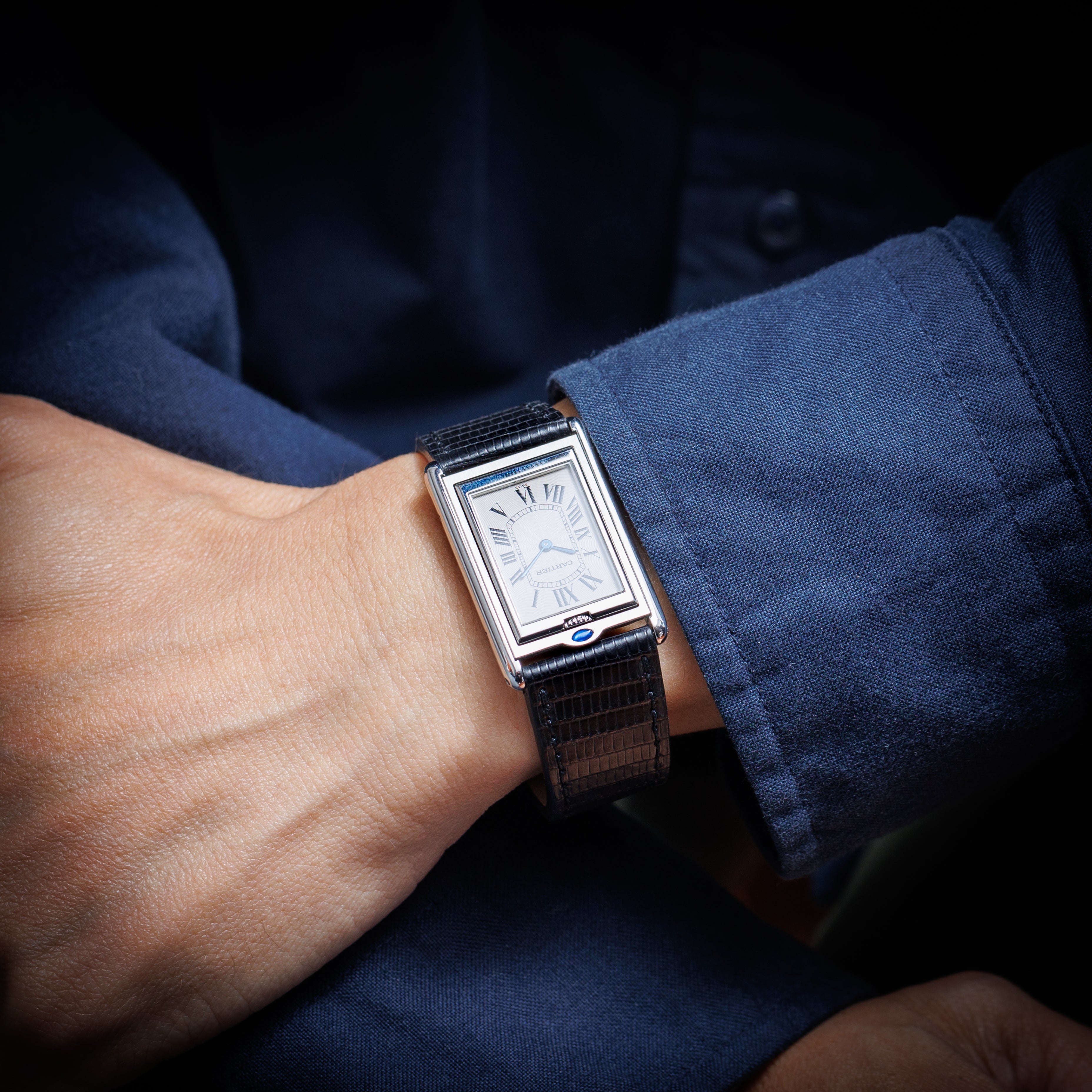 カルティエ タンク バスキュラント 1990年代後半~2000年製 Ref.W1011358 Cal.060 修理明細書、サービスケース付き