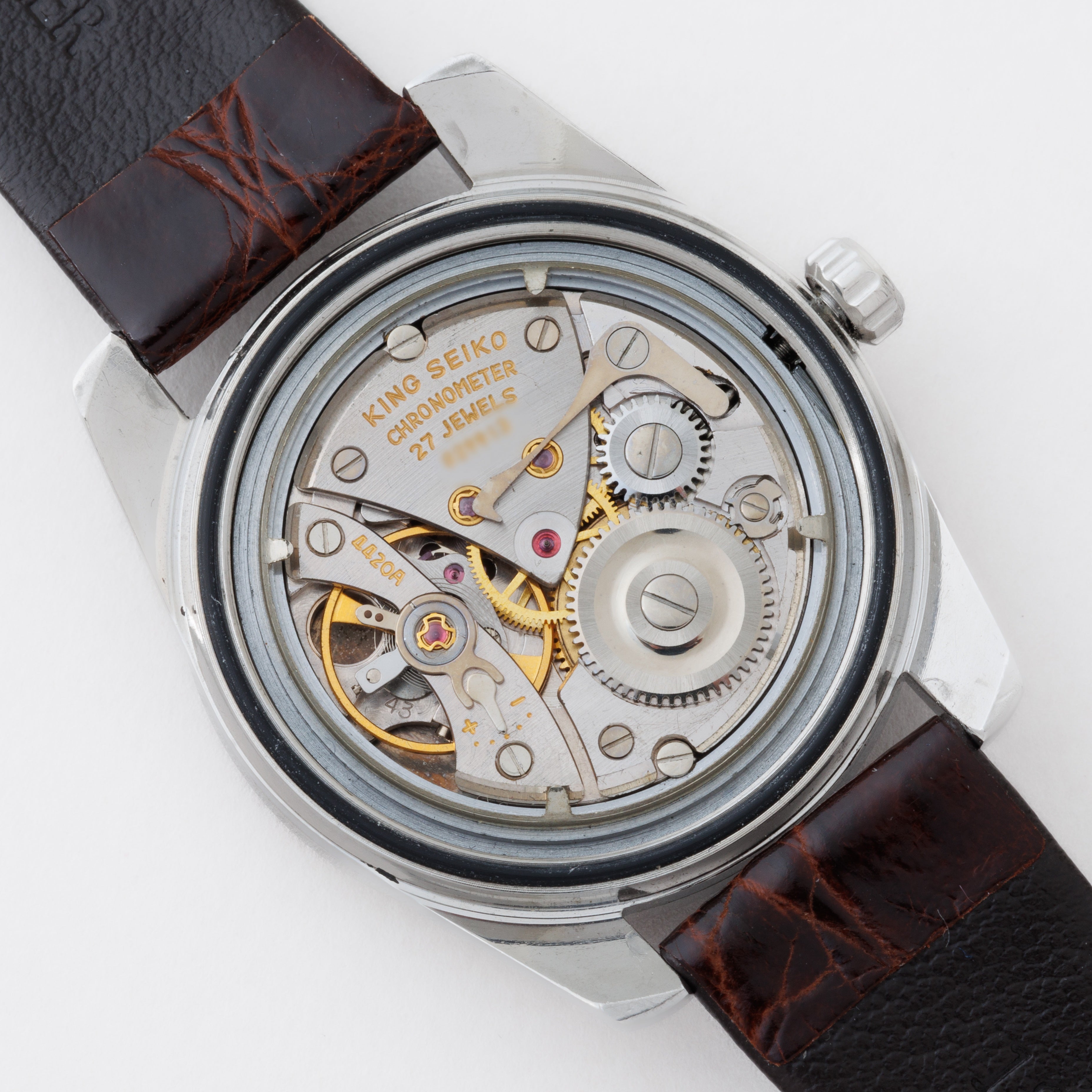 キングセイコー クロノメーター 後期 1965年製 Ref.4420-9990 獅子メダル ロービート手巻き 純正尾錠付き