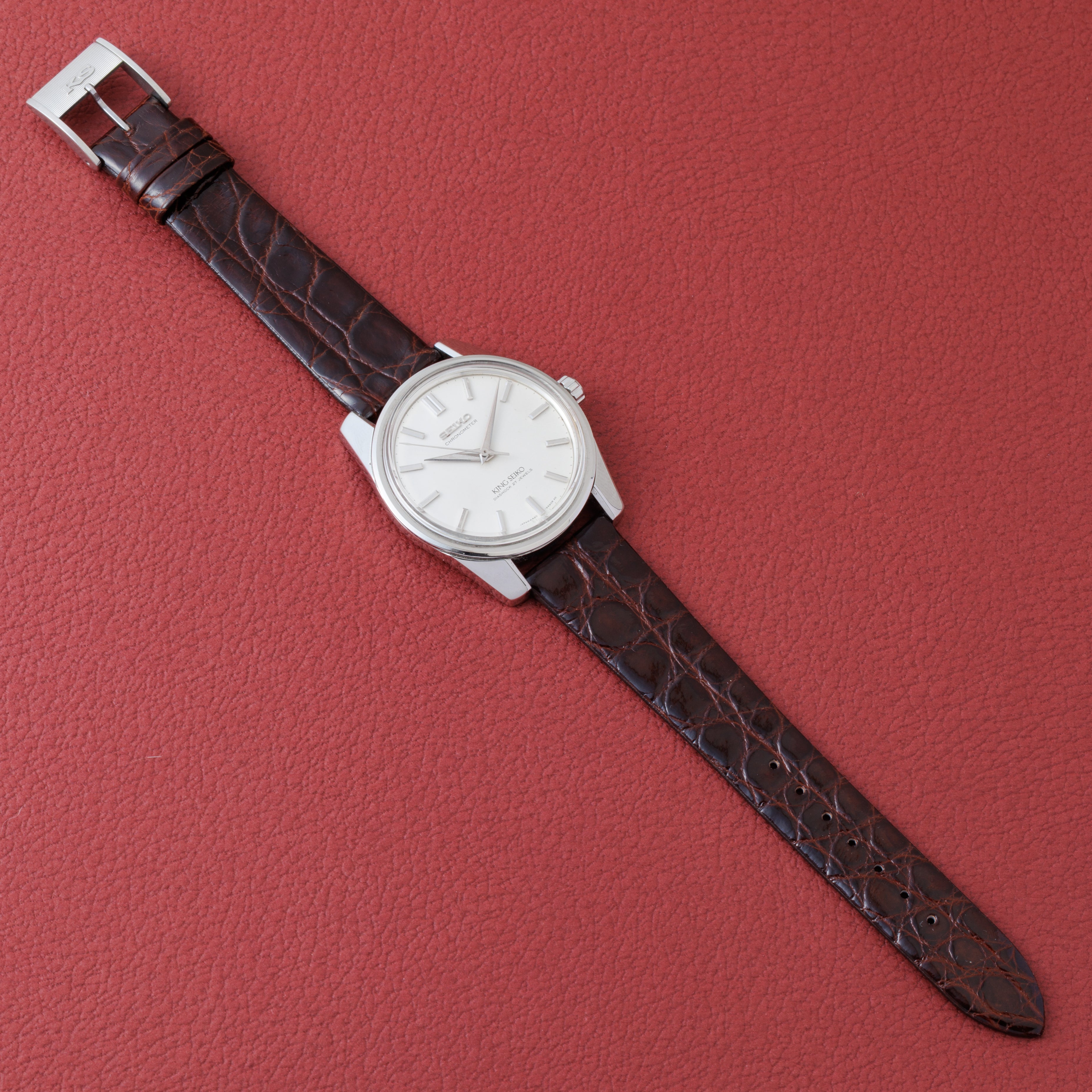 キングセイコー クロノメーター 後期 1965年製 Ref.4420-9990 獅子メダル ロービート手巻き 純正尾錠付き