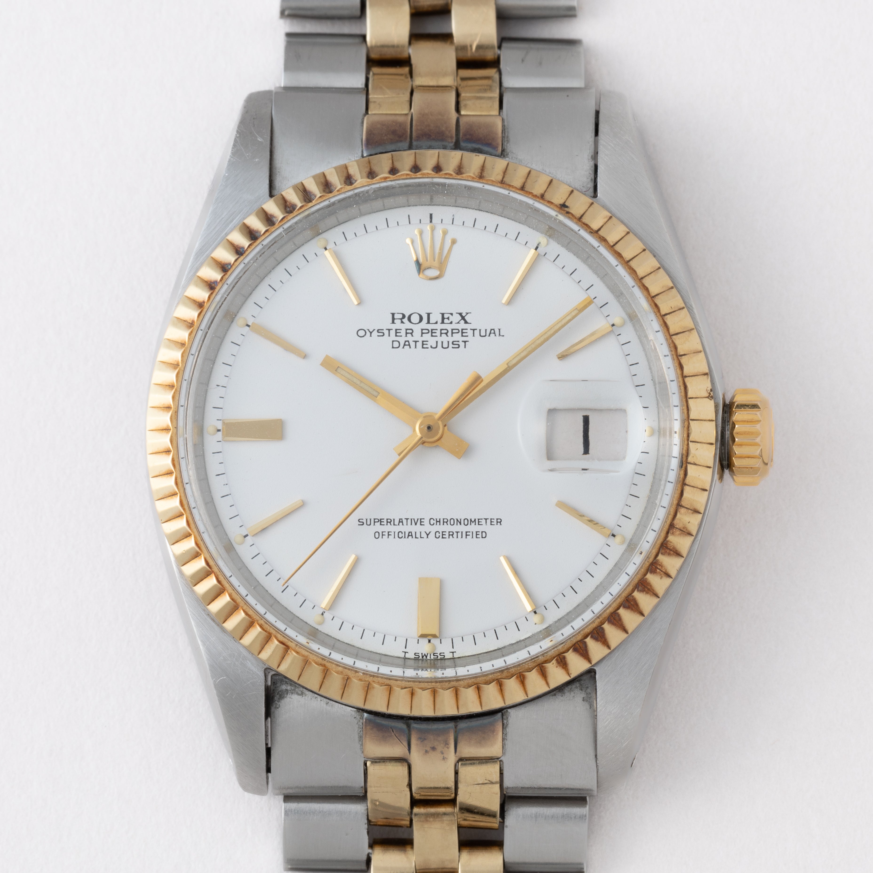 ロレックス デイトジャスト コンビ 1970年製 Ref.1601 ホワイトダイヤル