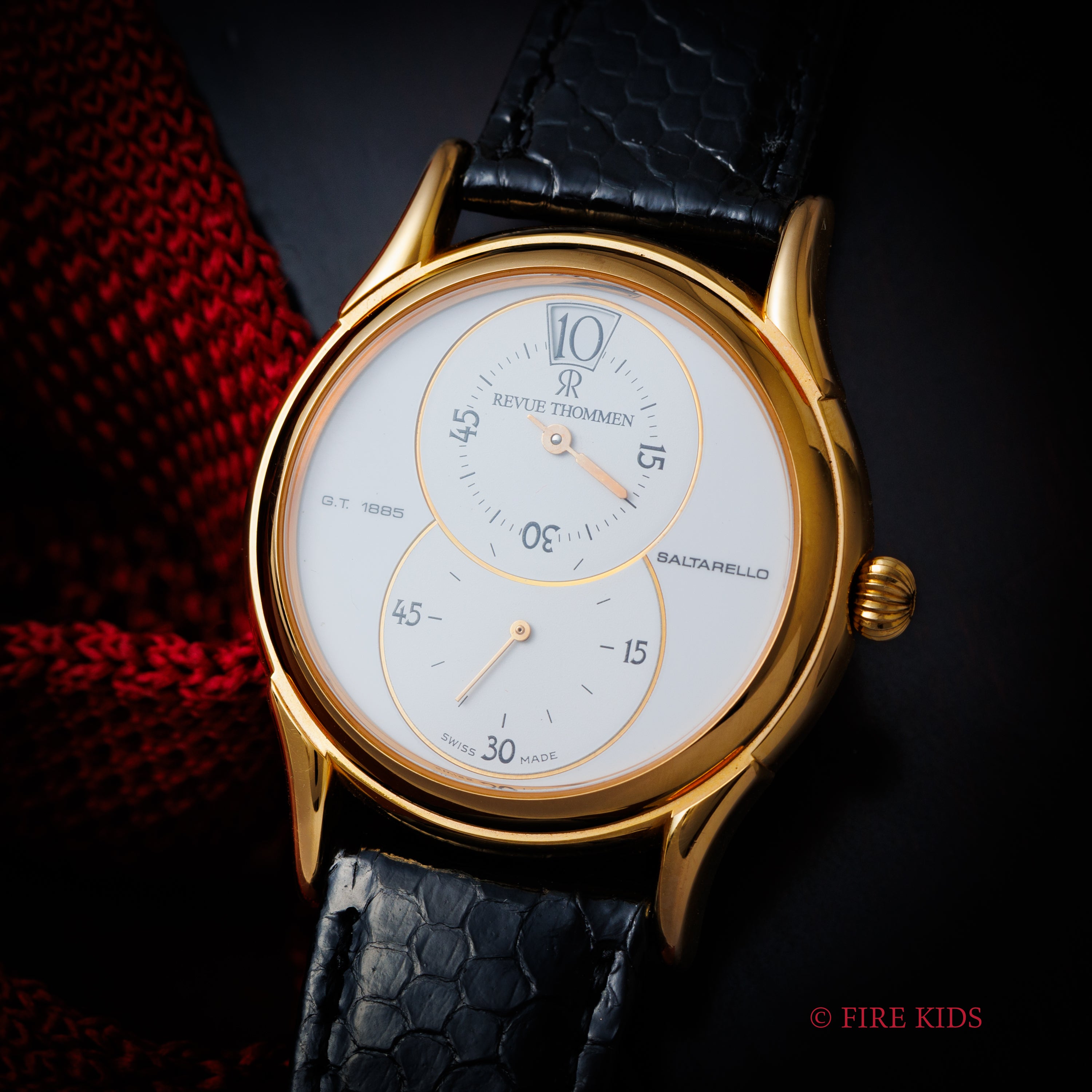 レヴュー・トーメン GT1885 SALTARELLO 1995年頃 ジャンピングアワー レギュレーター 手巻 純正ベルト尾錠