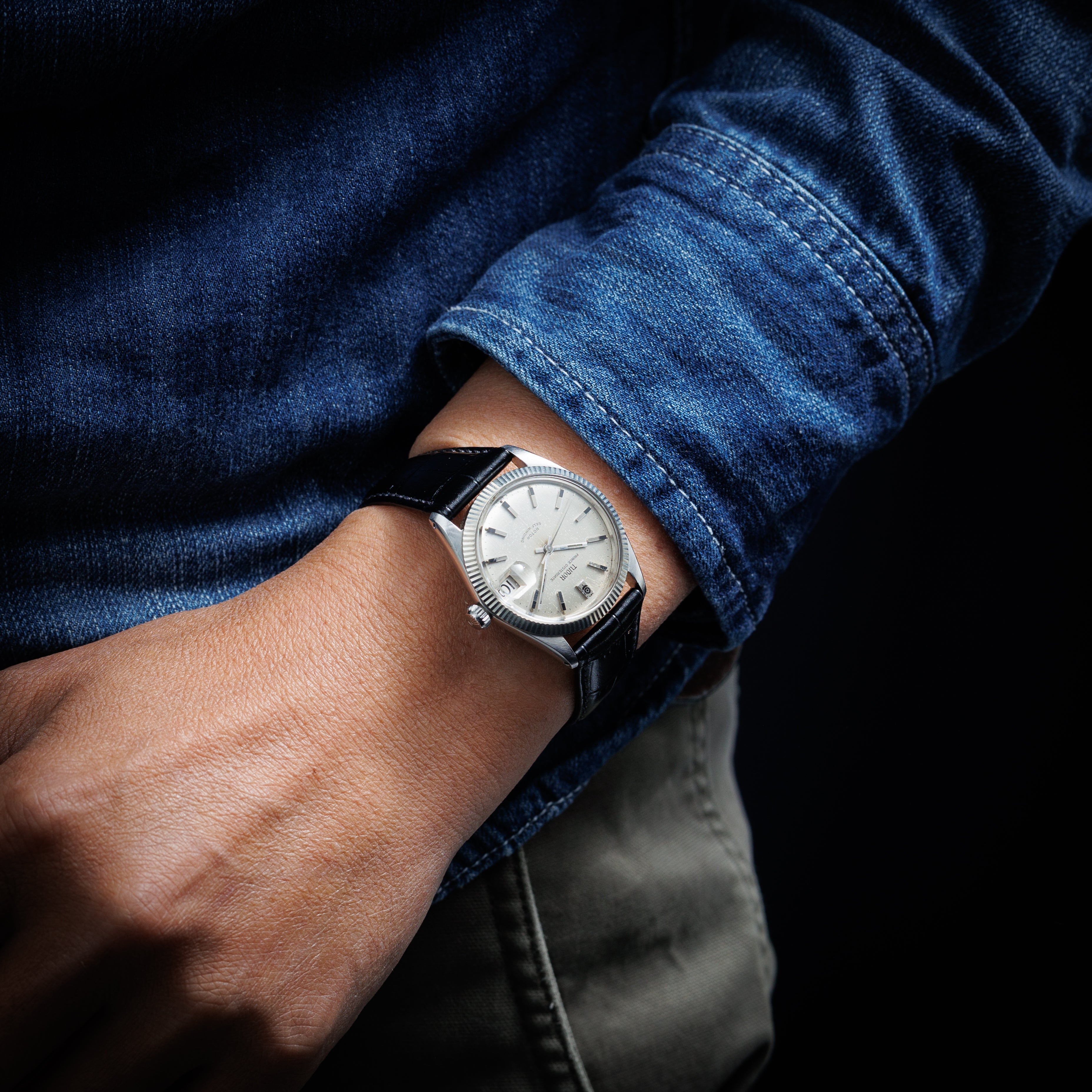 チューダー プリンスオイスターデイト 小薔薇 王冠リューズ 自動巻 フルーテッドベゼル