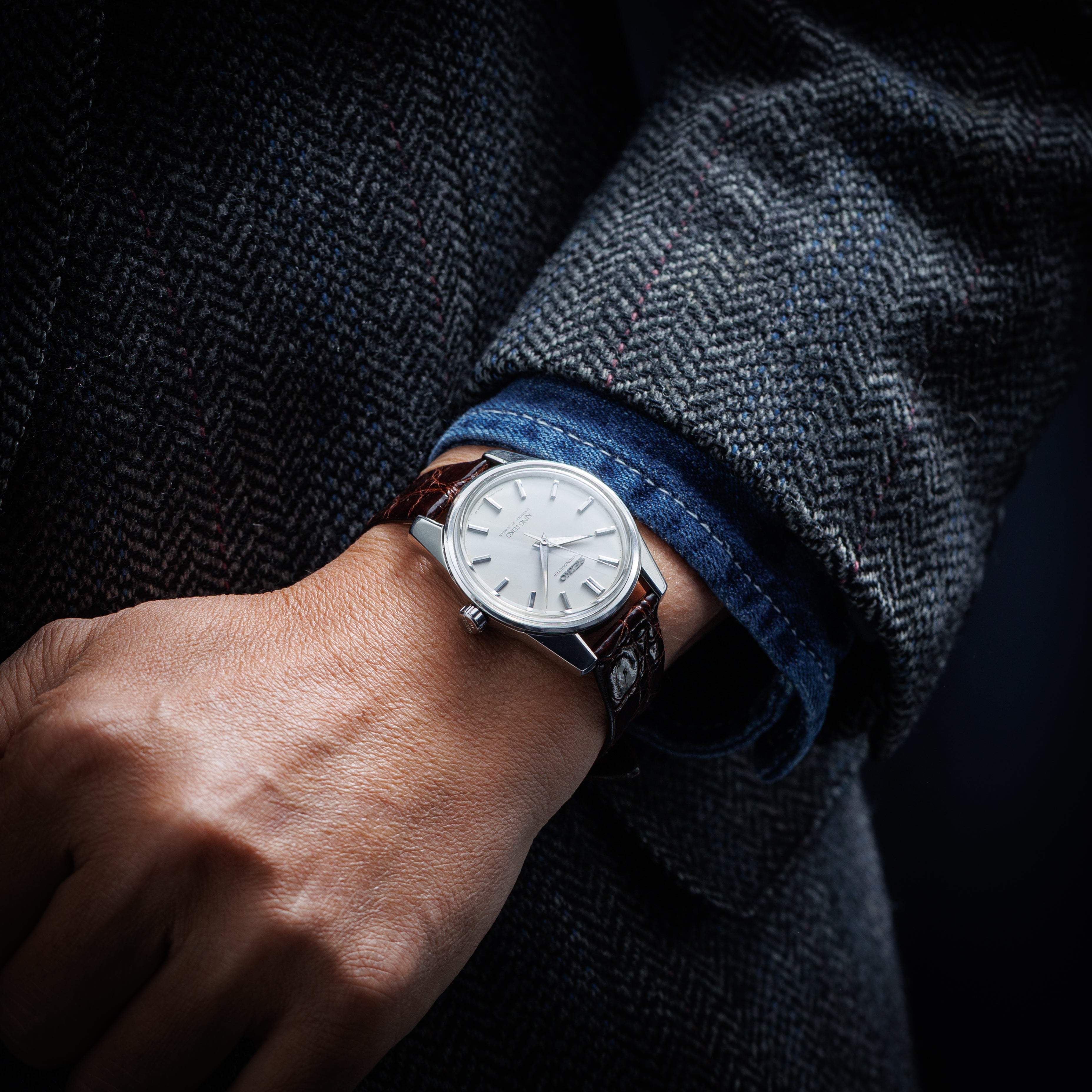 キングセイコー クロノメーター 後期 1965年製 Ref.4420-9990 獅子メダル ロービート手巻き 純正尾錠付き