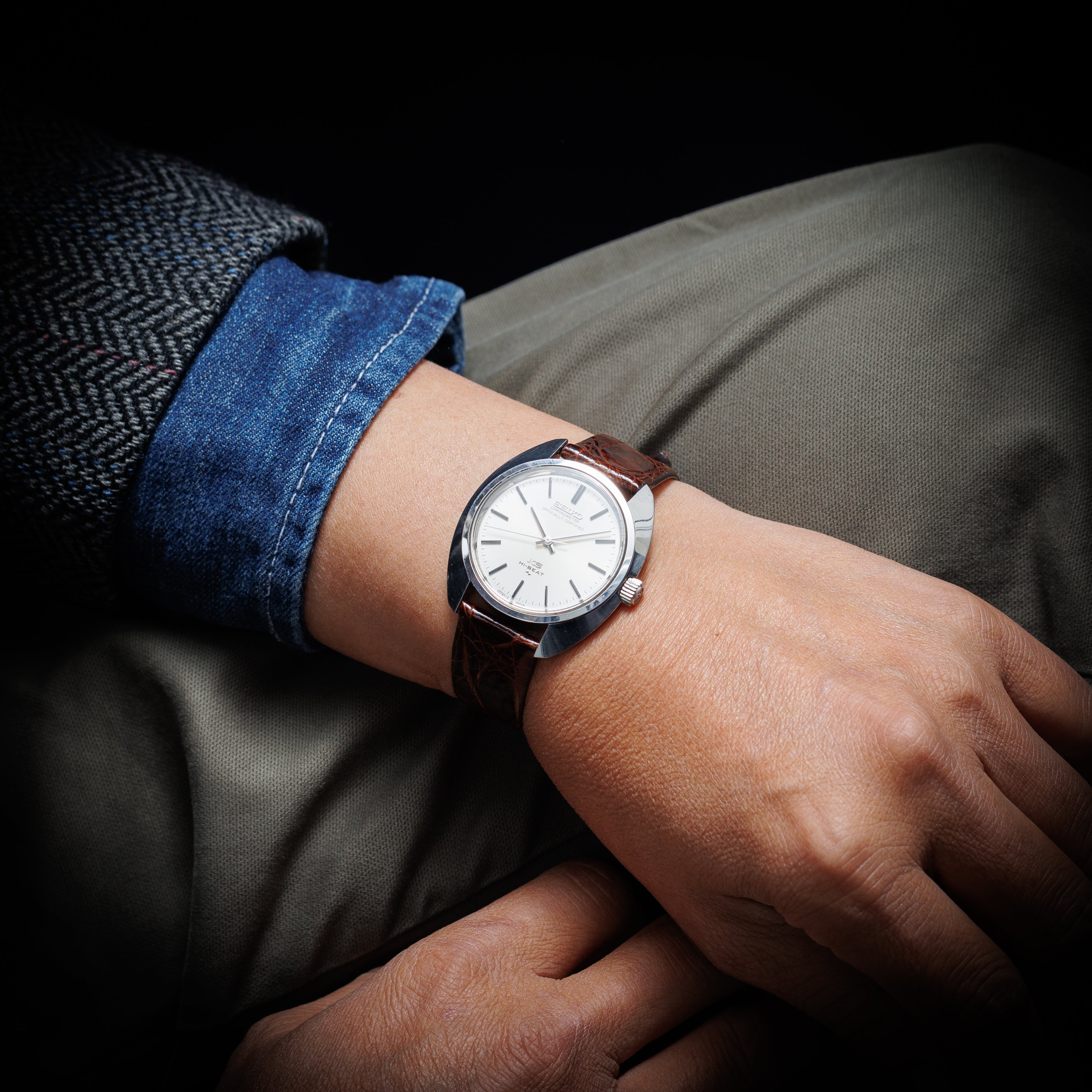 キングセイコー クロノメーター 10振動手巻き 45KS 1970年製 Ref.45-8010 純正KS尾錠付き