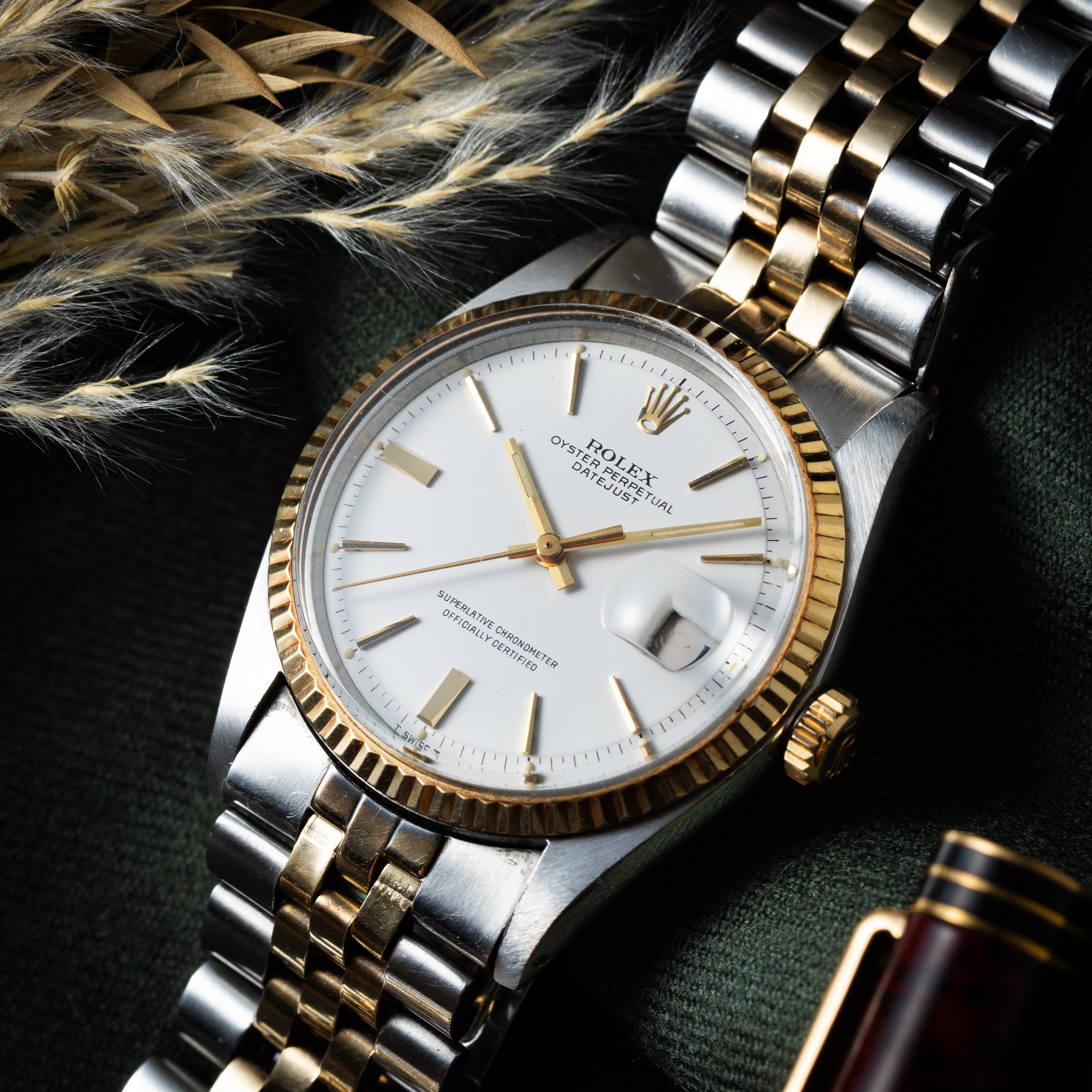 ロレックス デイトジャスト コンビ 1970年製 Ref.1601 ホワイトダイヤル