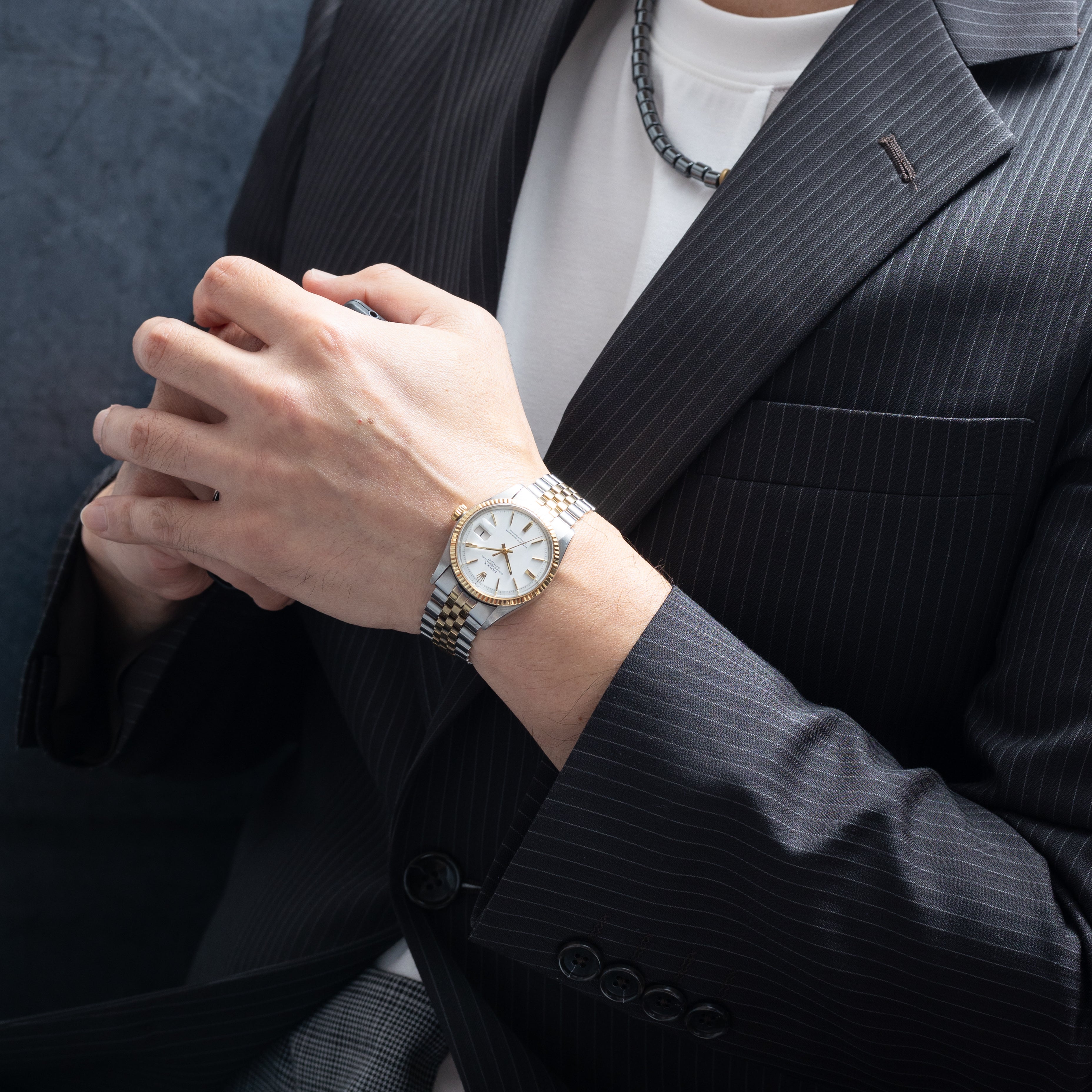 ロレックス デイトジャスト コンビ 1970年製 Ref.1601 ホワイトダイヤル