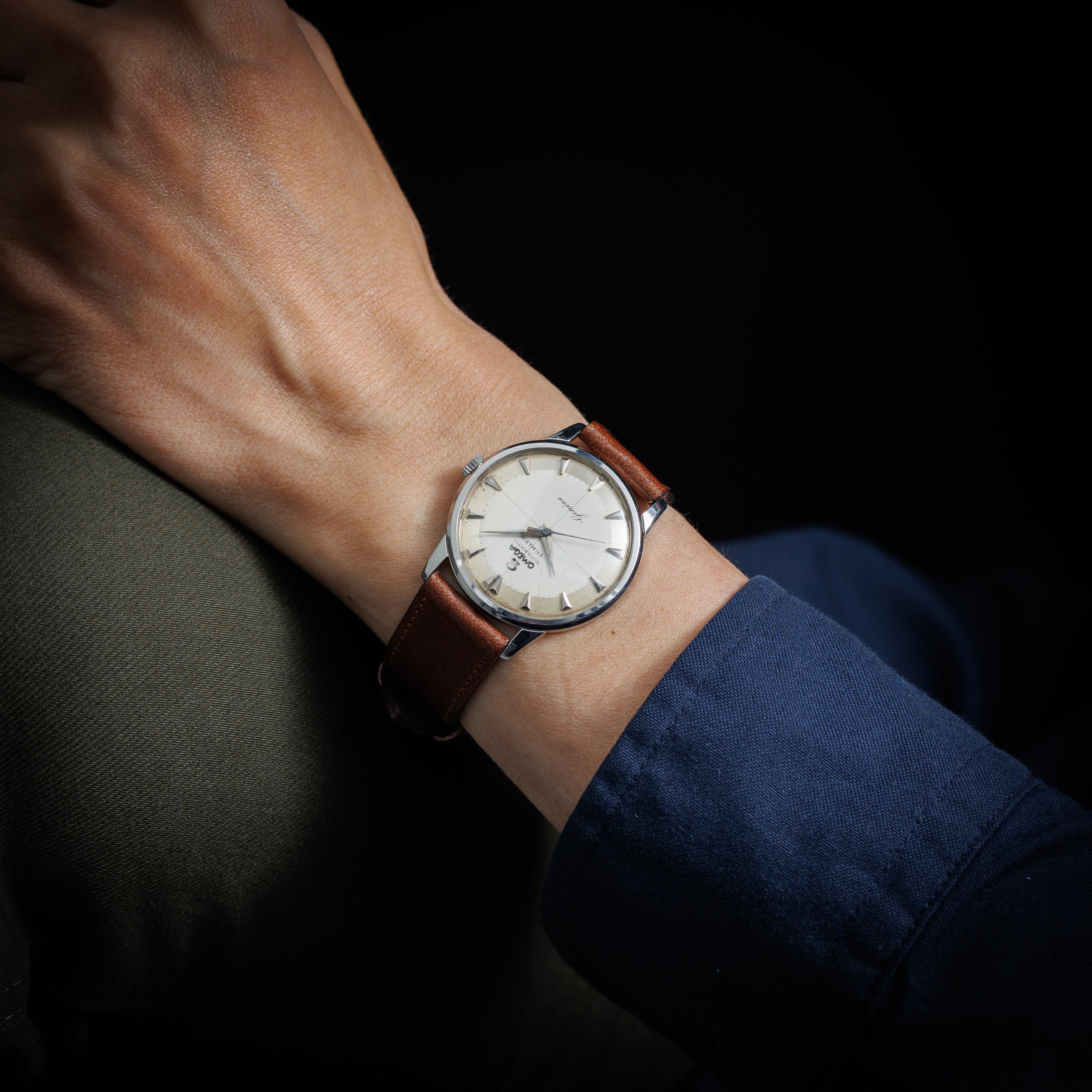 オメガ 筆記体ジュネーブ 自動巻 Cal.552 1959年製 ツートンダイヤル