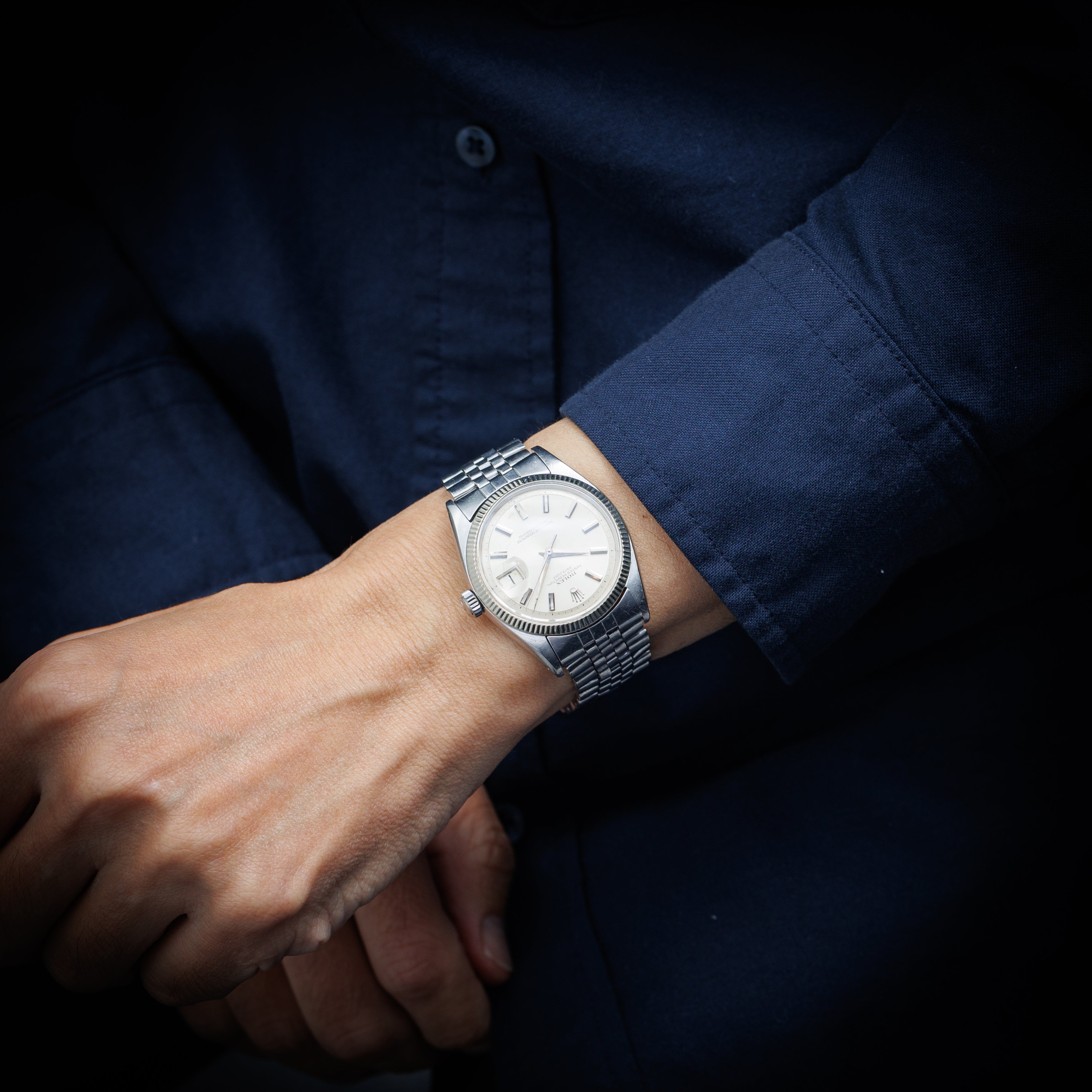 ロレックス デイトジャスト 1959年製 Ref.6605 シルバーダイヤル ドーフィンハンド 純正ジュビリーブレス