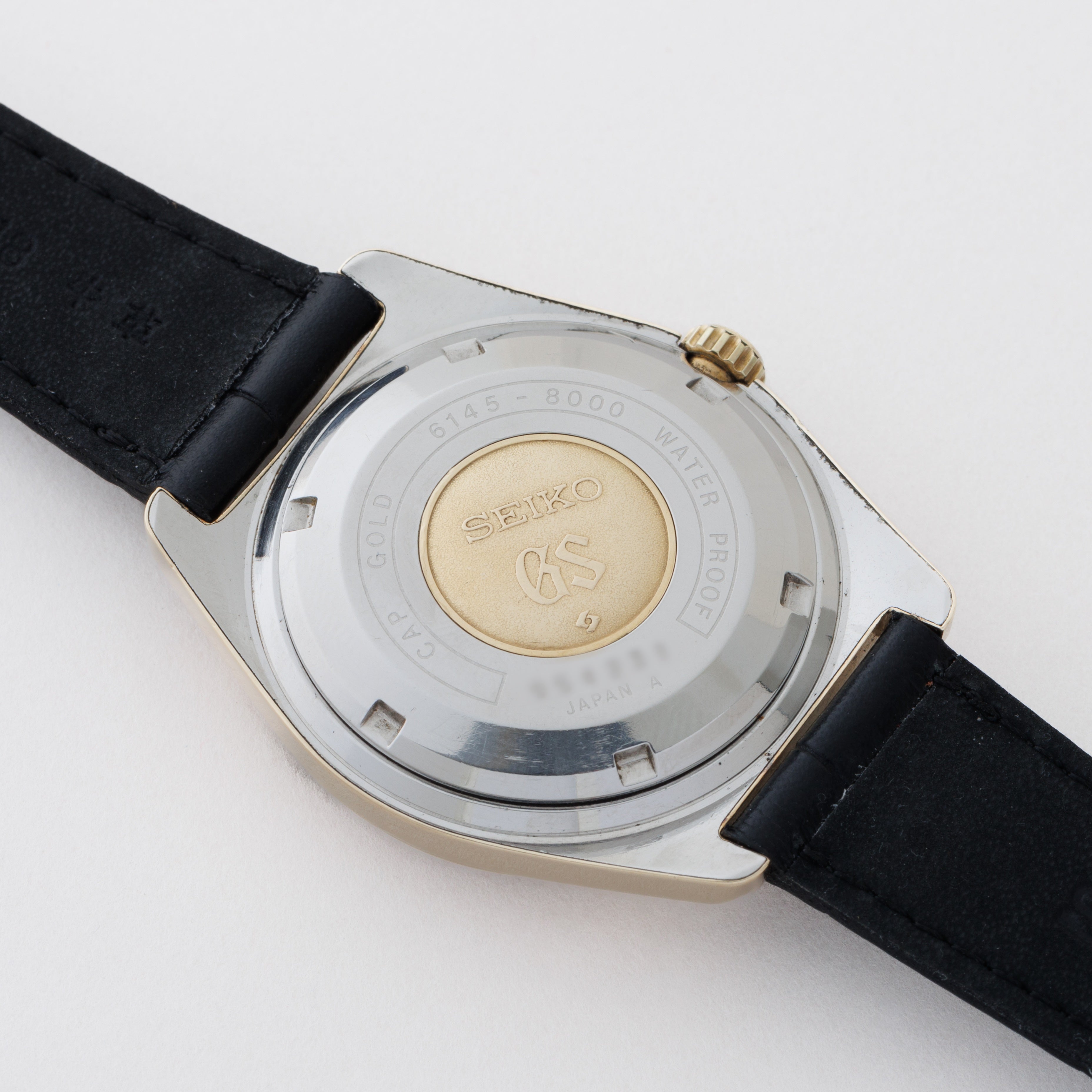 グランドセイコー 36000 1969年製 Ref.6145-8000 CAPゴールド 61GS セイコー革ベルト付き