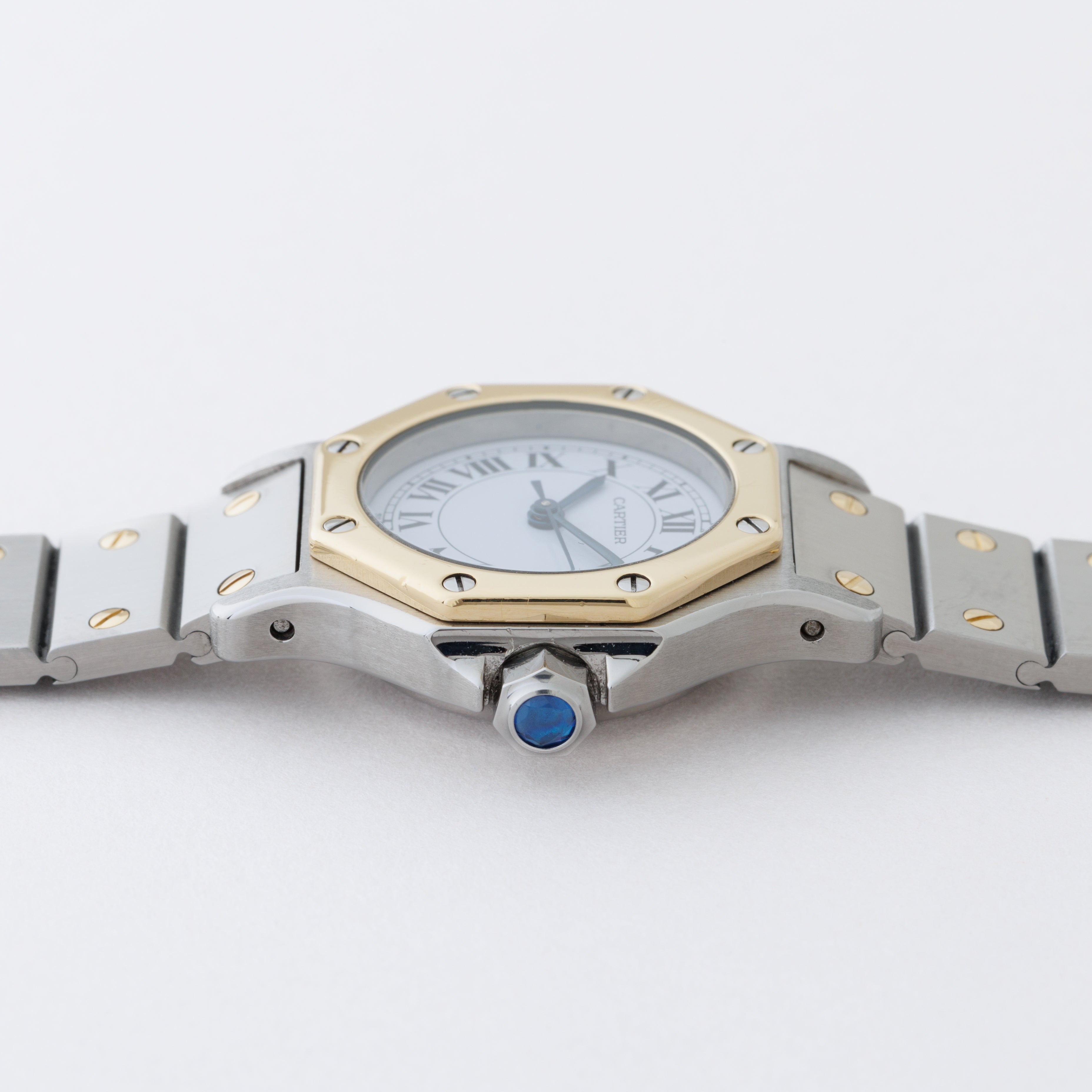 カルティエ サントスオクタゴン 1980年代製 SMサイズ コンビ 箱付き