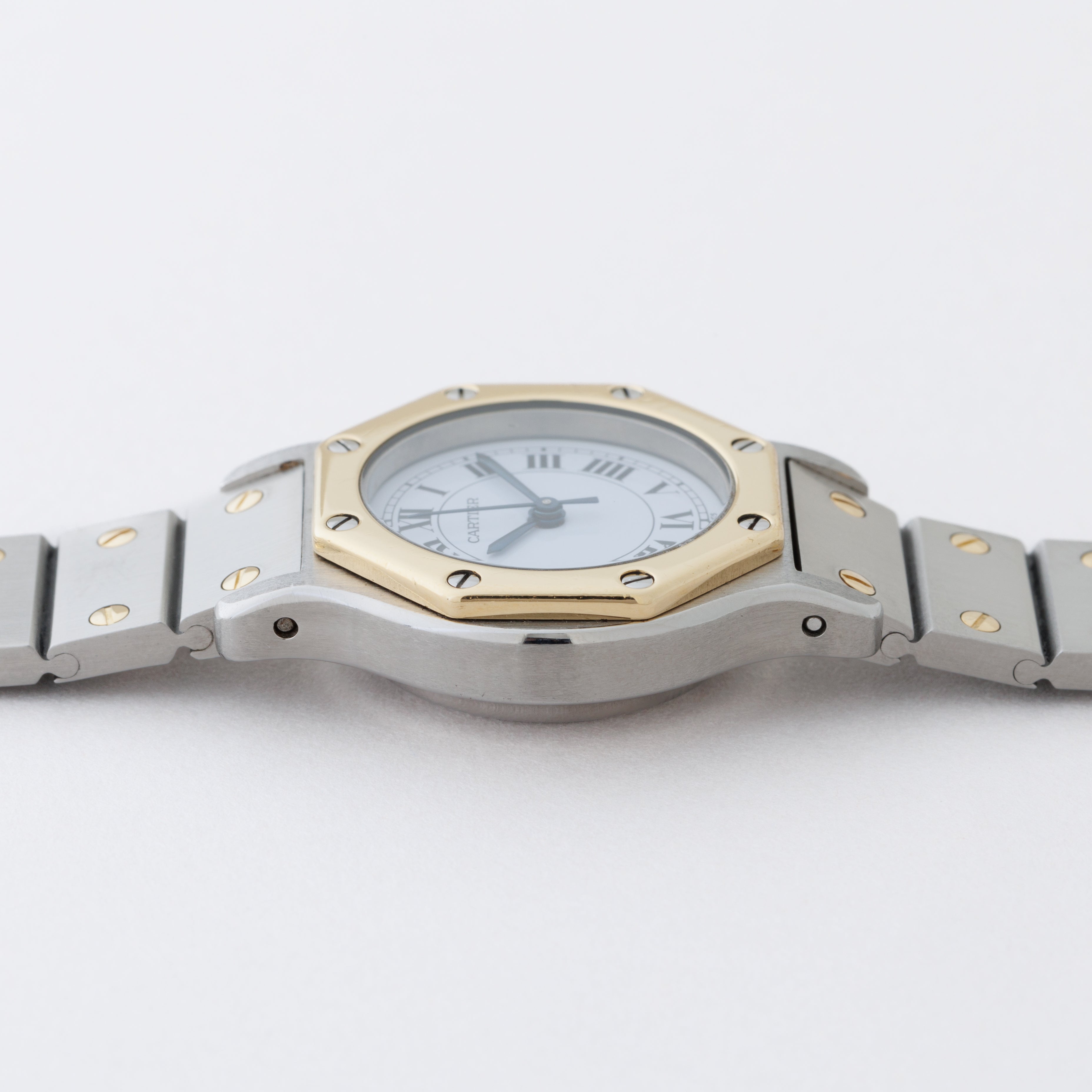 カルティエ サントスオクタゴン 1980年代製 SMサイズ コンビ 箱付き