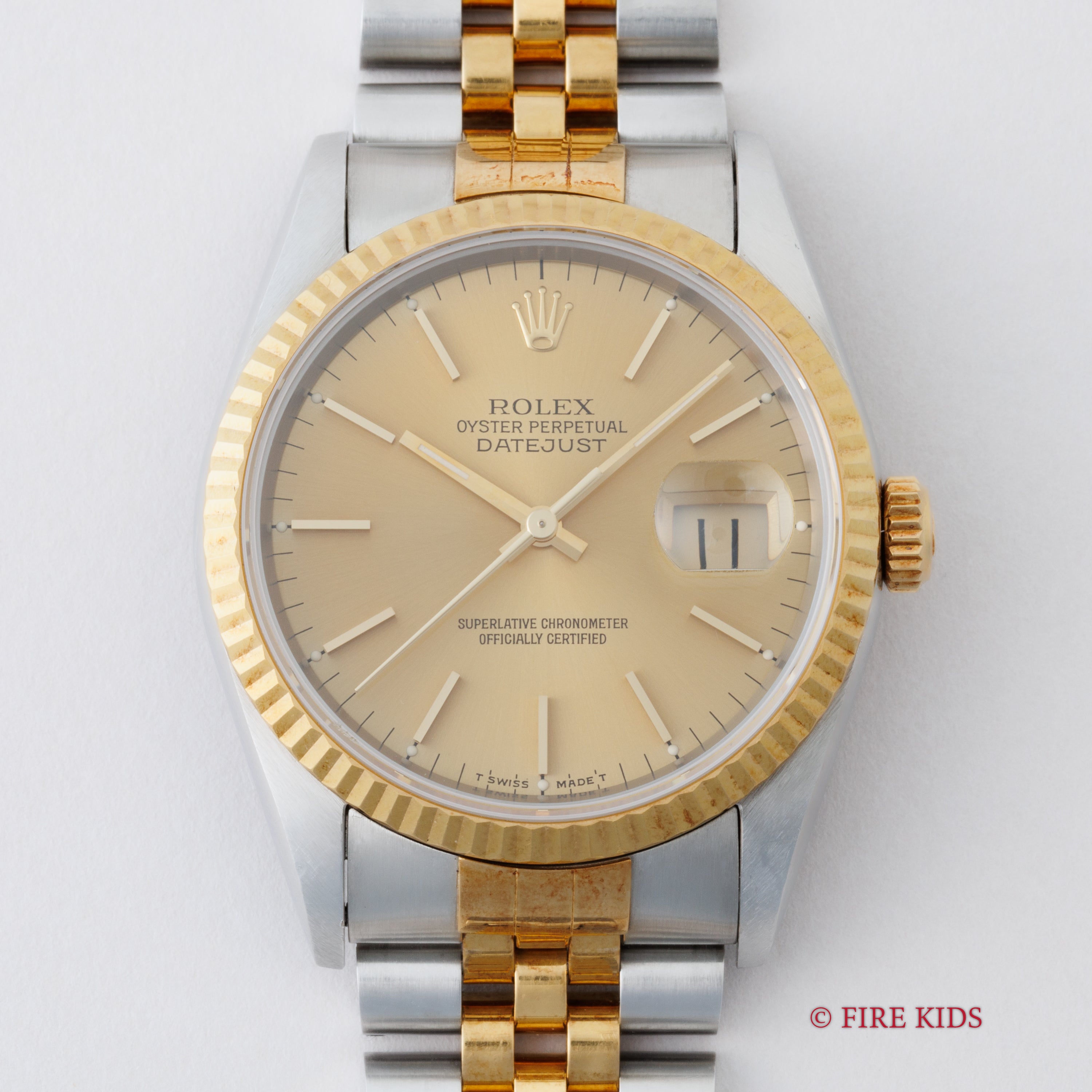 ロレックス デイトジャスト Ref.16233 シャンパンダイヤル 1993年製 純正ジュビリーコンビブレス 箱付