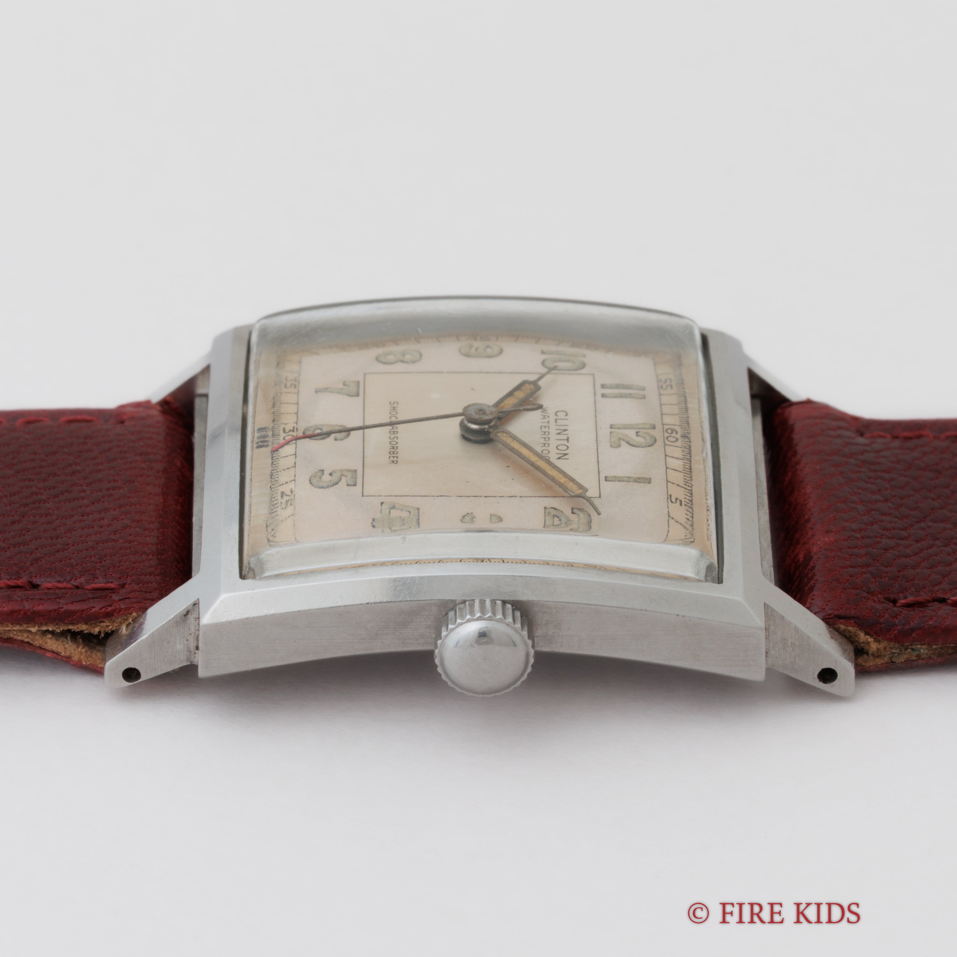 クリントン スクエア型 クラムシェルケース 手巻き 1940年代 Ref.30