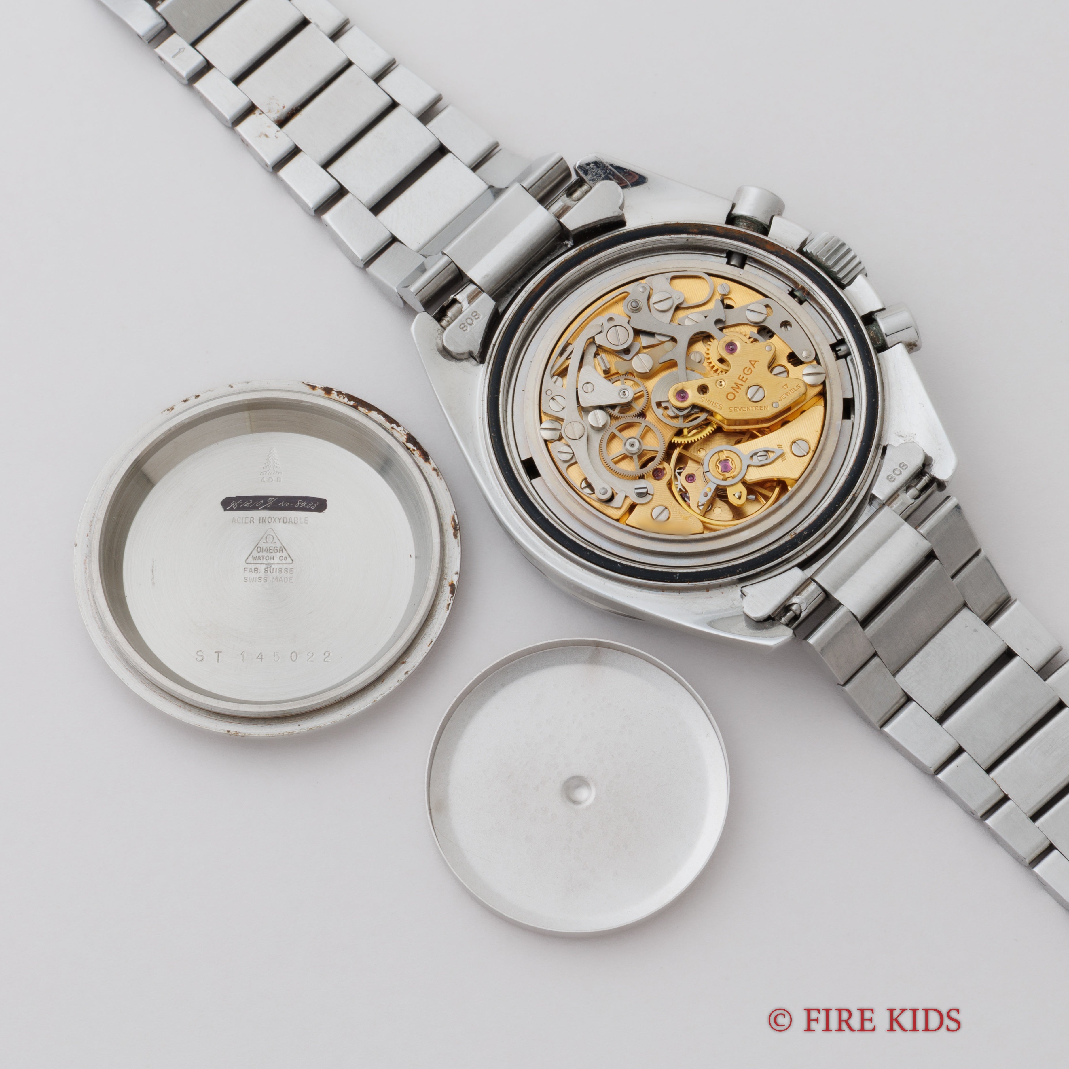 オメガ スピードマスタープロフェッショナル 1989年製 Ref.145.022 5th 20周年記念 下がりr 箱、ギャラ付き