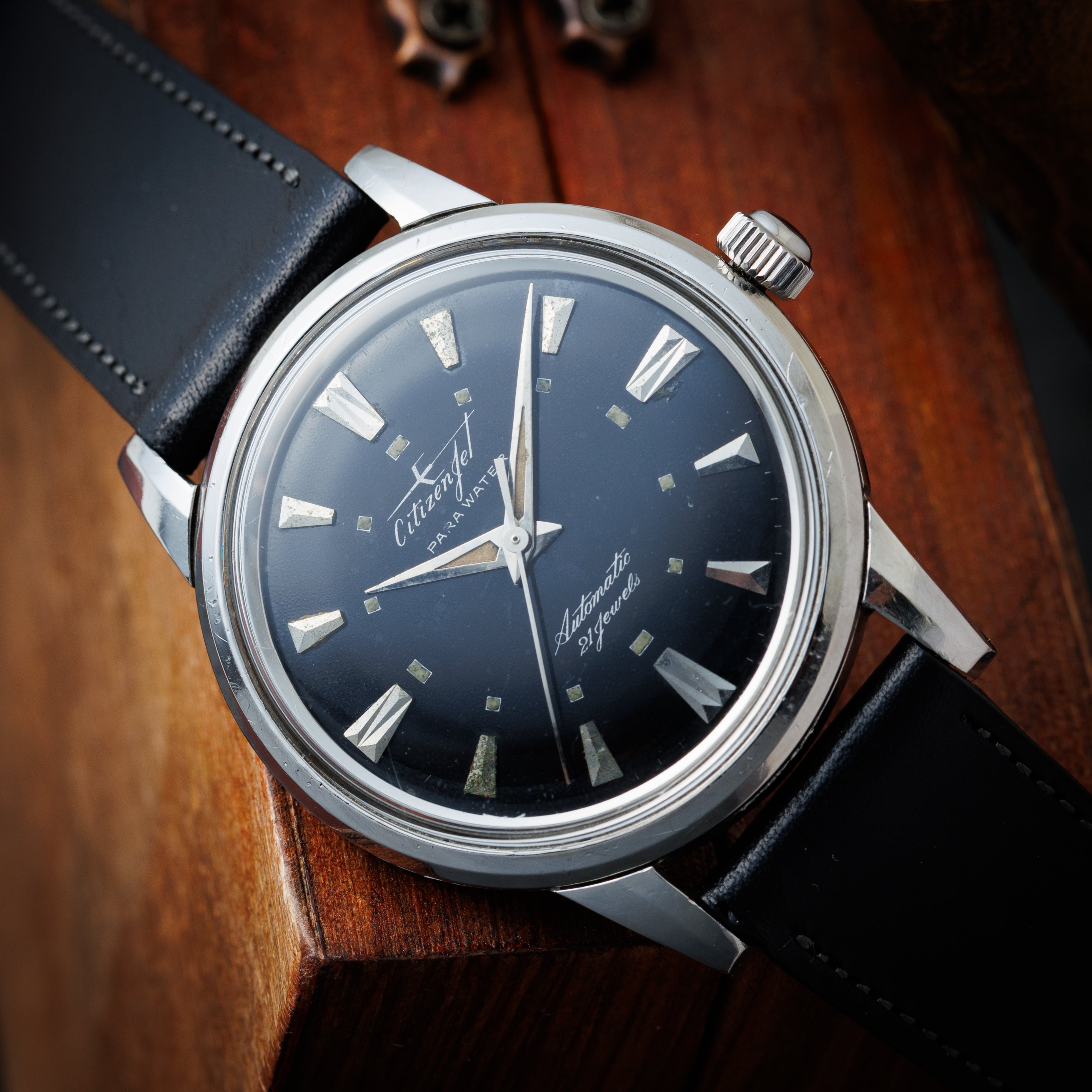 シチズン ジェット パラウォーター 1963年製 自動巻き ブラックダイヤル