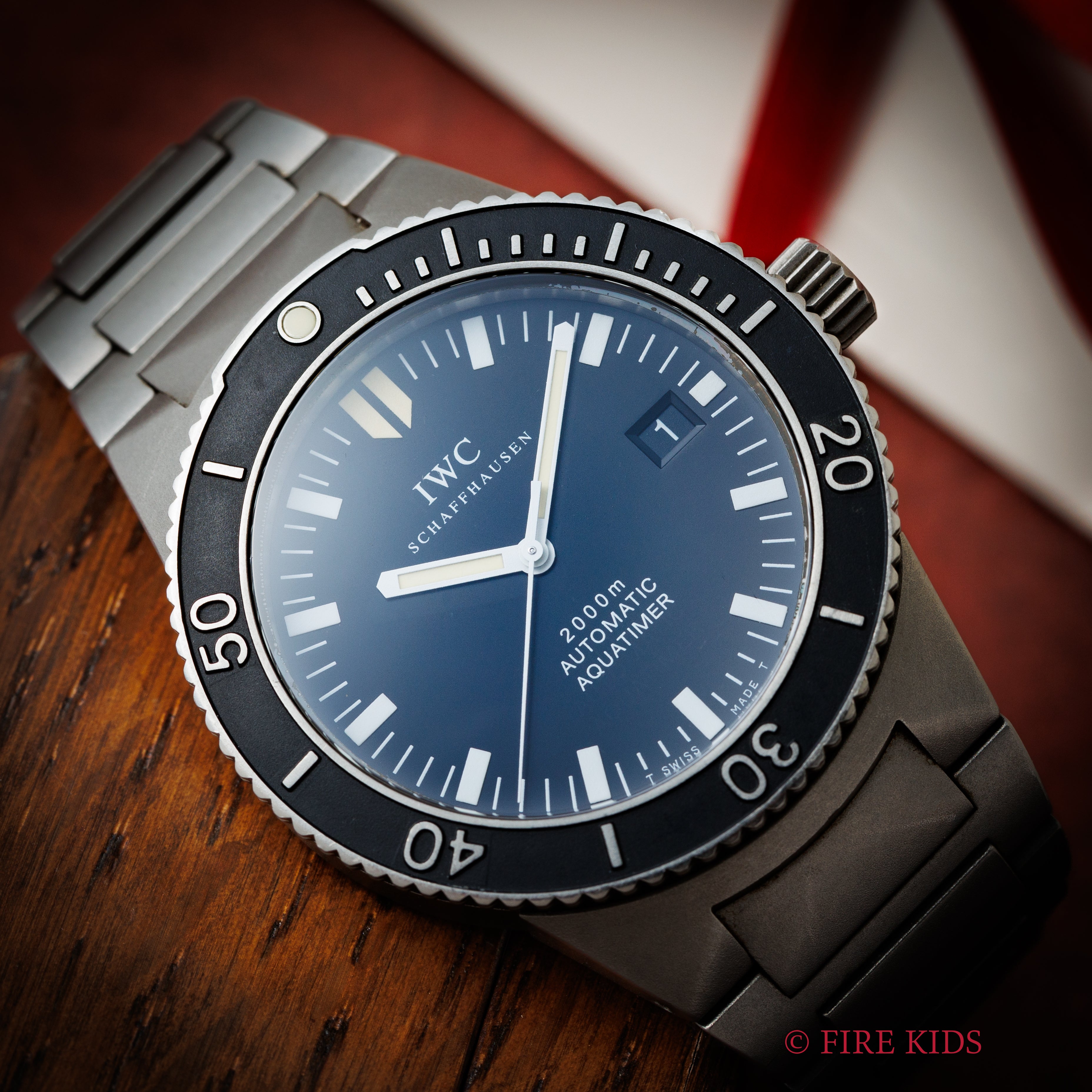 IWC 1999年製 アクアタイマー 2000m防水 チタン オールトリチウム 純正ブレス ギャラ付