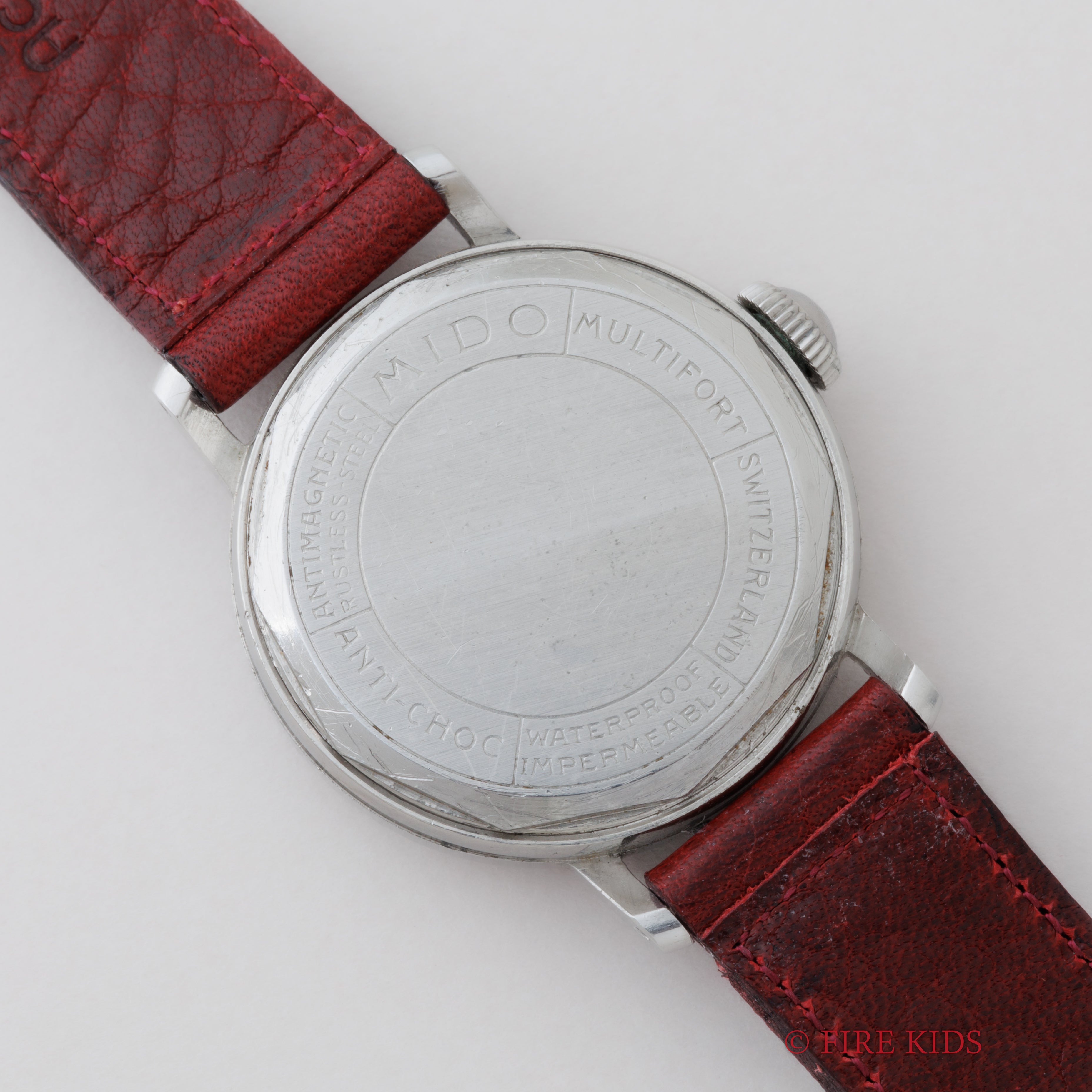 ミドー マルチフォート 33㎜ラージケース ブラックマジェスティックダイヤル 1940年代 手巻き