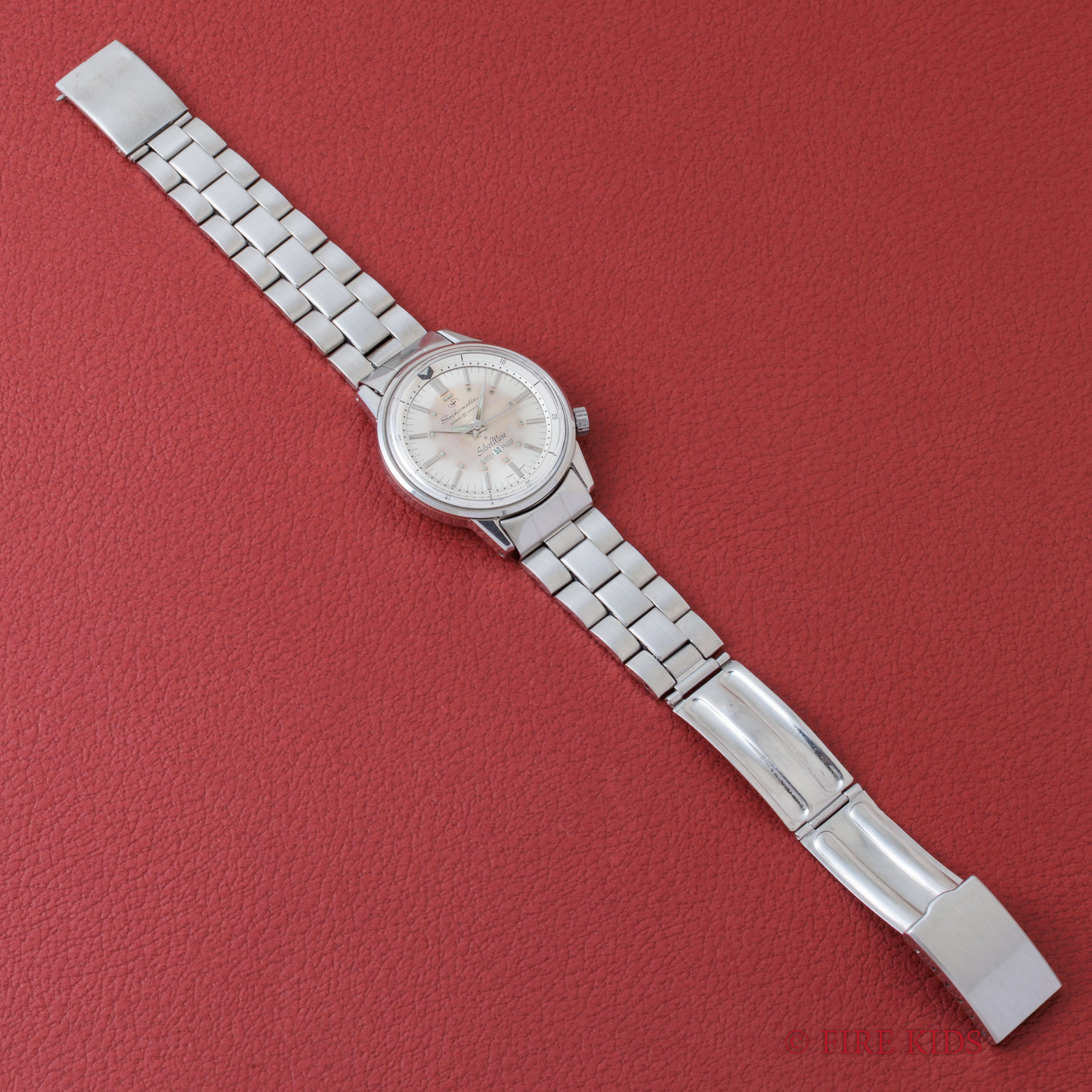 セイコー マチック シルバーウェーブ初期型SDダイヤル 1963年製 インナー回転ベゼル 社外ステンレスブレス