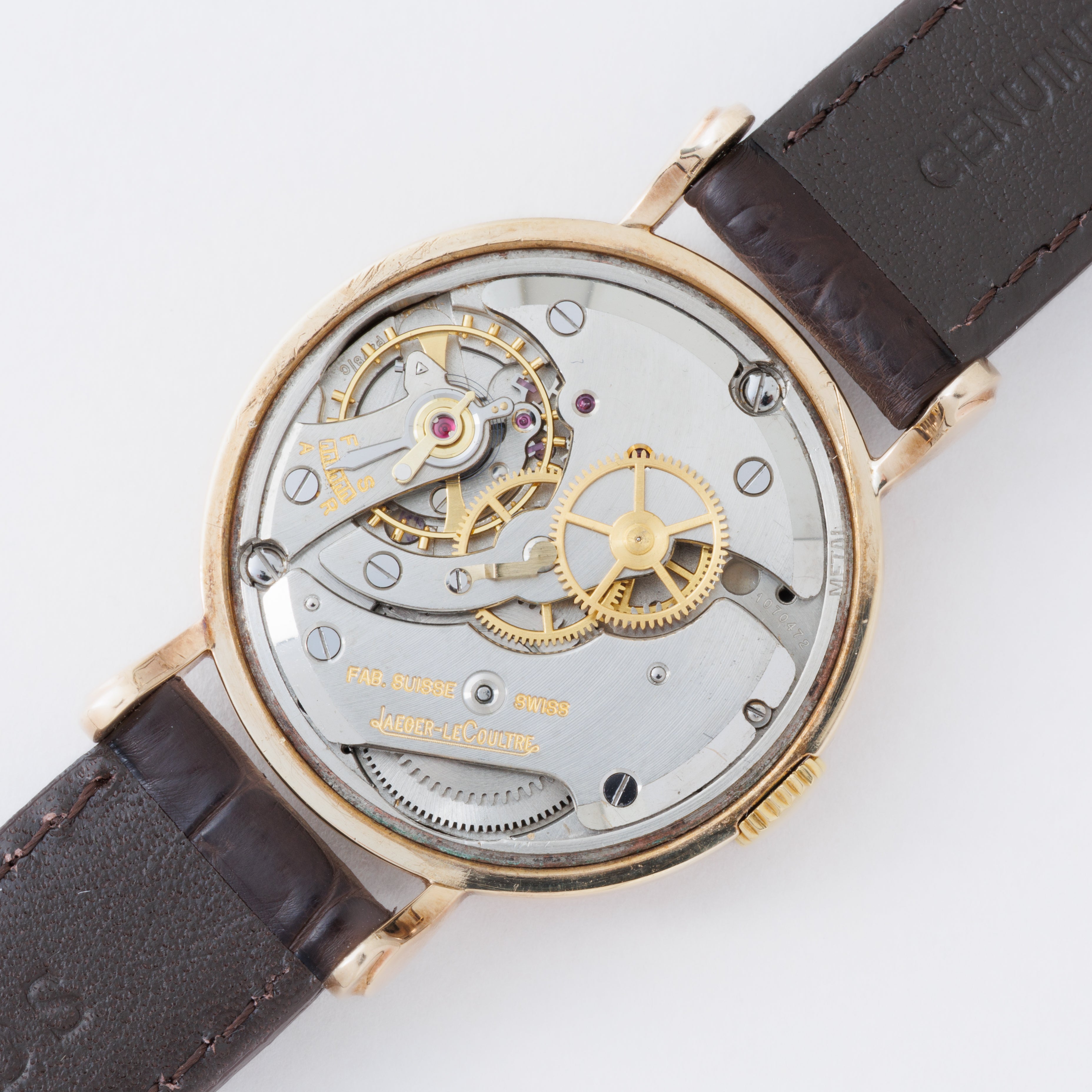 ジャガー・ルクルト 9金無垢イングランドケース ティアドロップラグ 1950年代製 手巻き Cal.P4781C