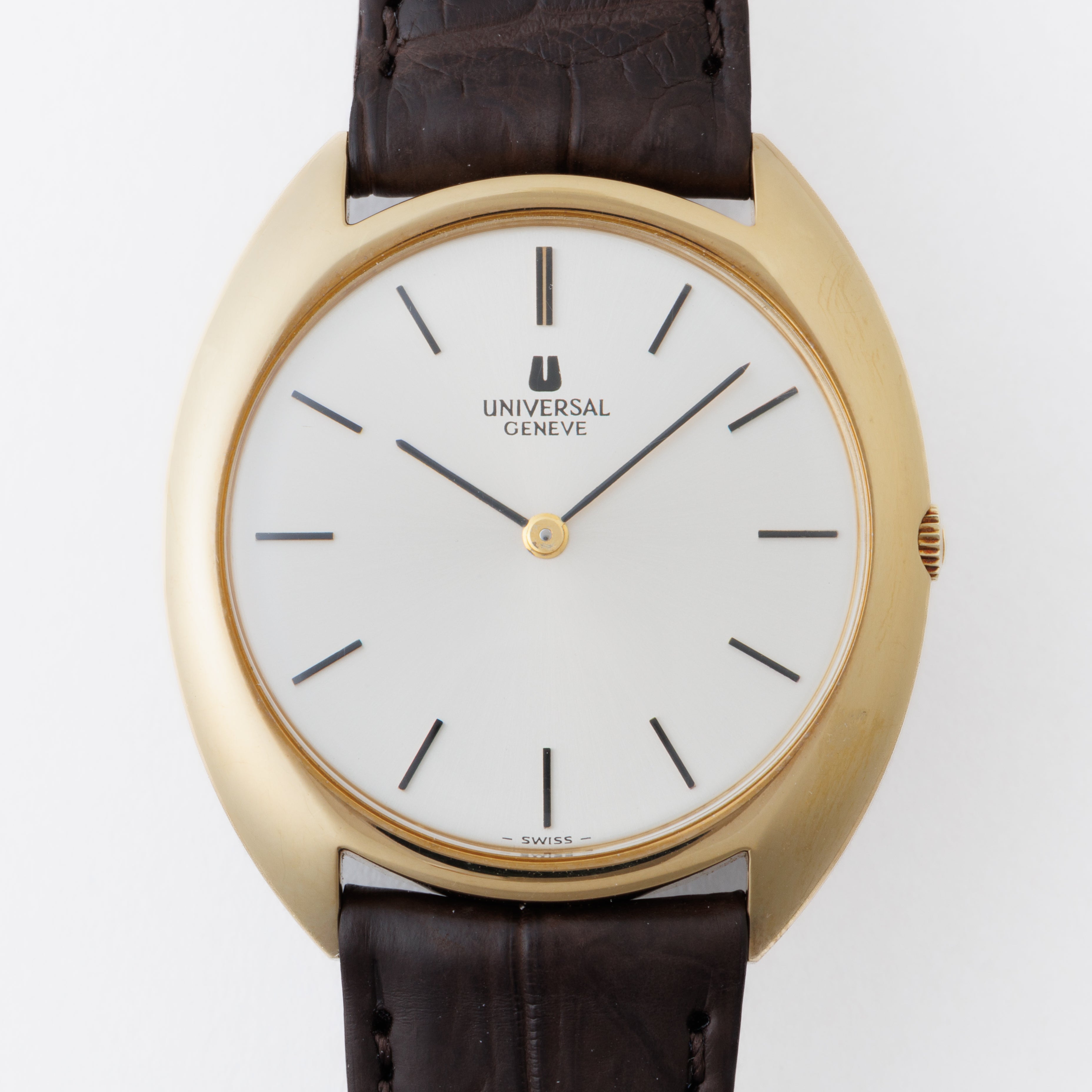 ユニバーサル・ジュネーブ GFトノーケース ウルトラスリム 1970年代製 純正尾錠付き