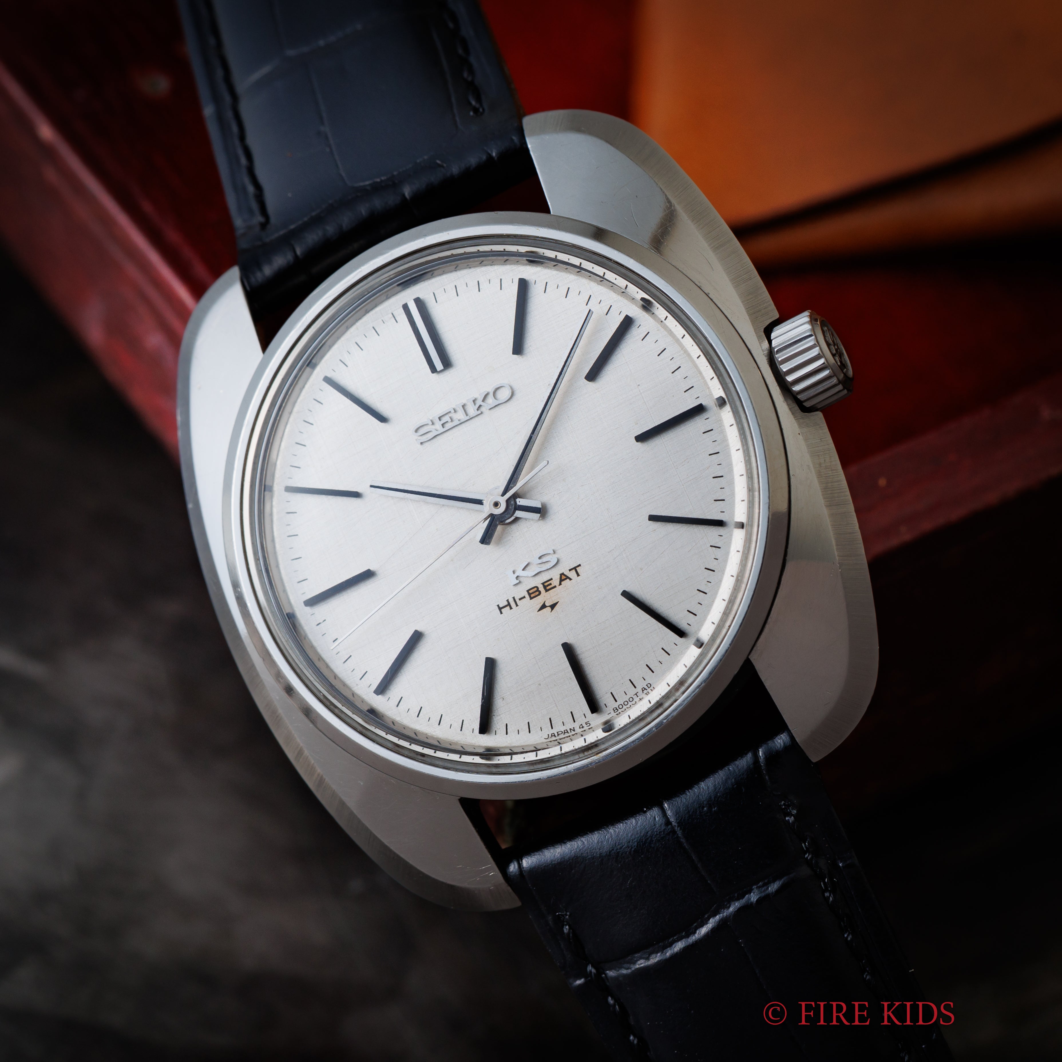 キングセイコー ハイビート 1969年製 Ref.45-8000 10振動手巻き 座布団ケース